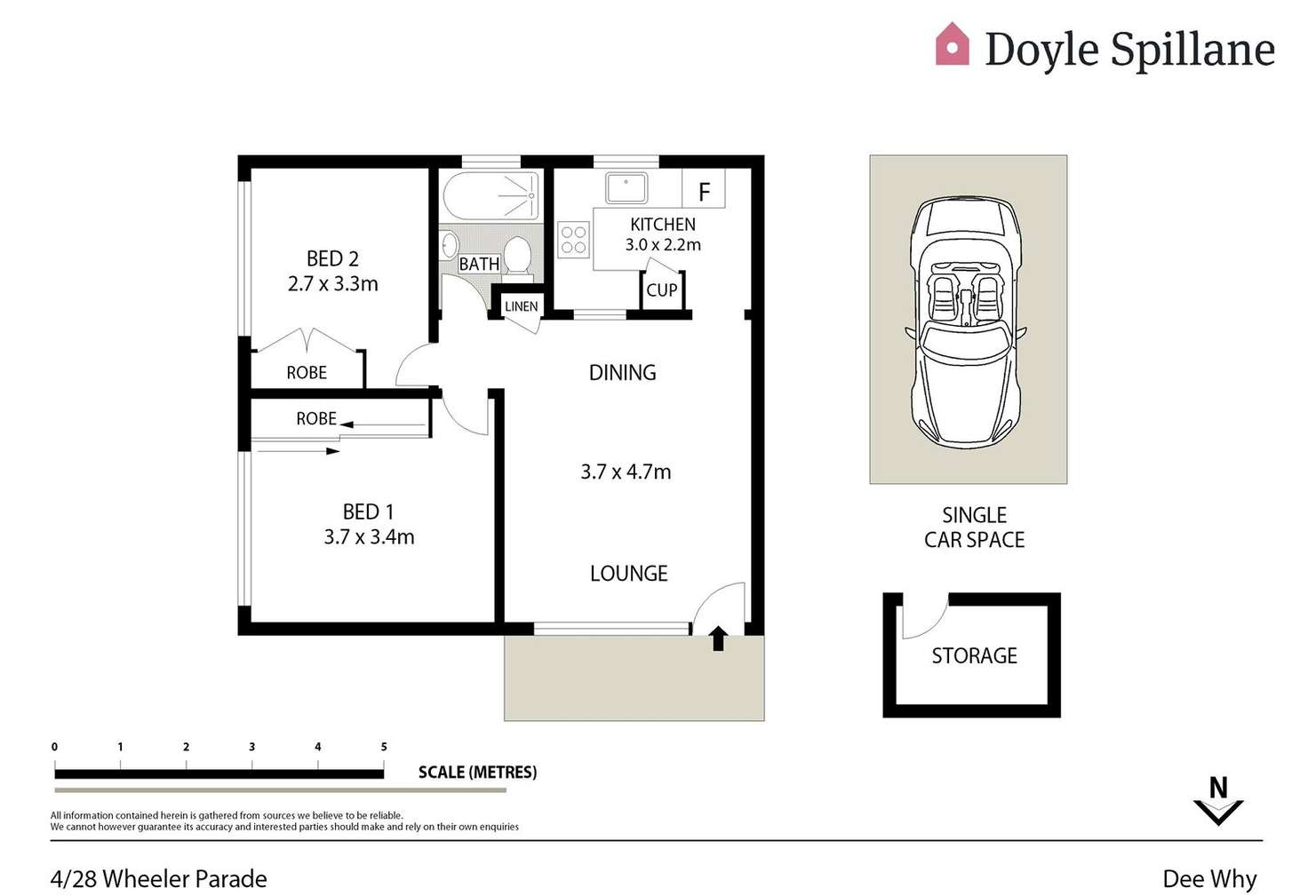 Floorplan of Homely unit listing, 4/28 Wheeler Parade, Dee Why NSW 2099