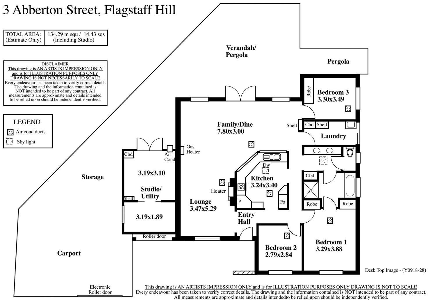 Floorplan of Homely house listing, 3 Abberton Street, Flagstaff Hill SA 5159