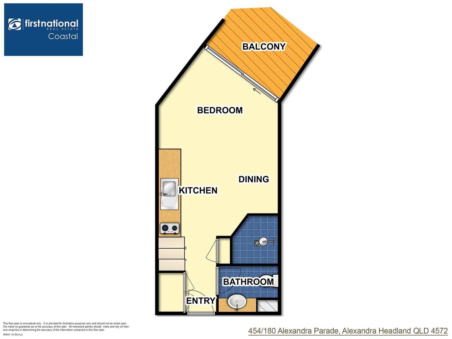 Floorplan of Homely unit listing, 454/180 Alexandra Parade, Alexandra Headland QLD 4572