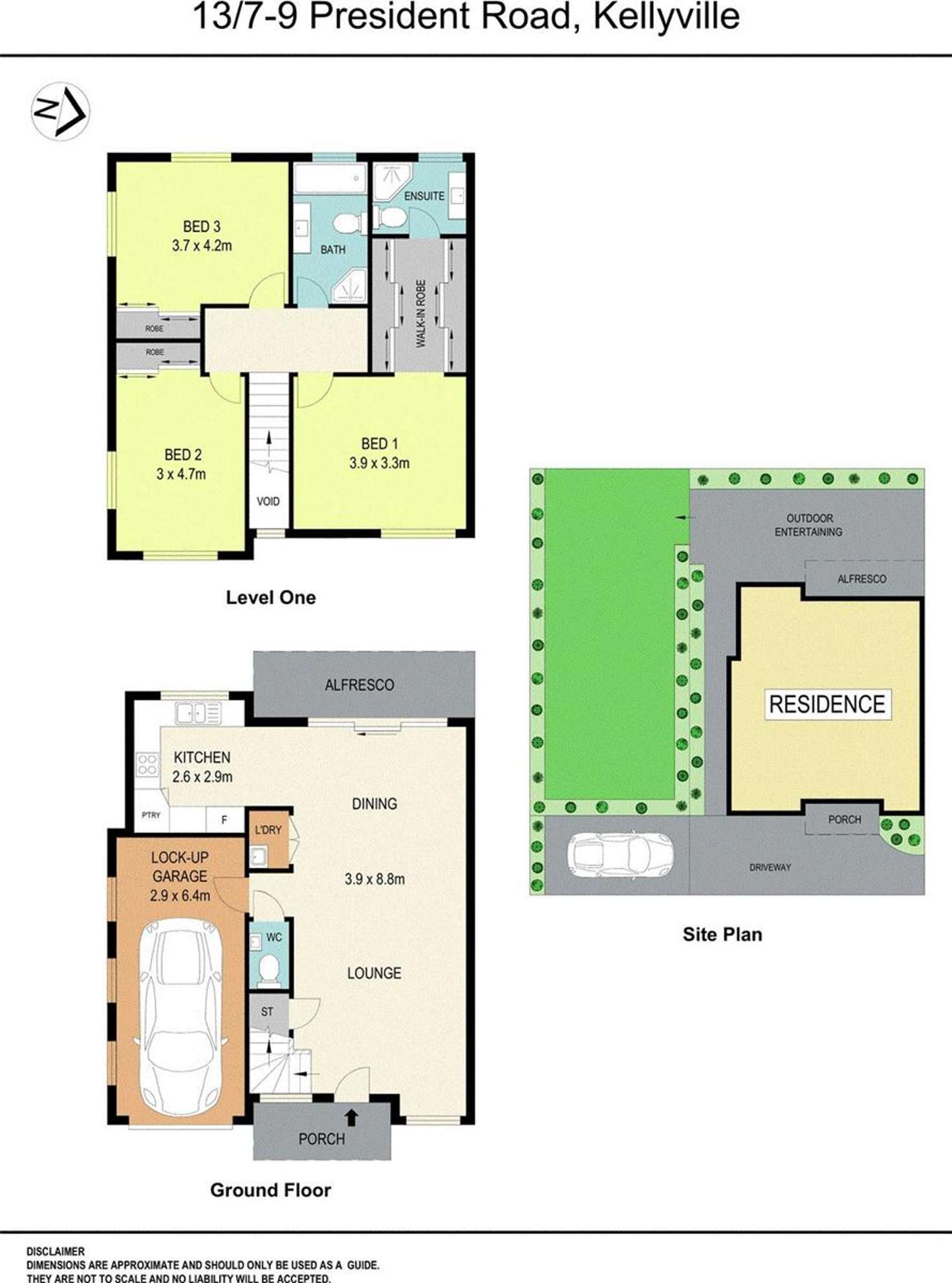 Floorplan of Homely townhouse listing, 13/7-9 President Road, Kellyville NSW 2155