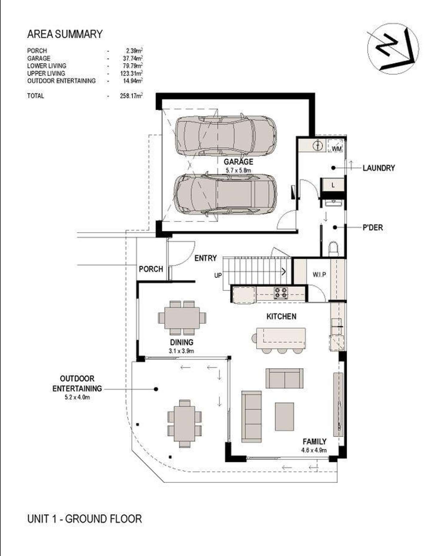 Floorplan of Homely villa listing, 1/2 St Pauls Place, Isle Of Capri QLD 4217