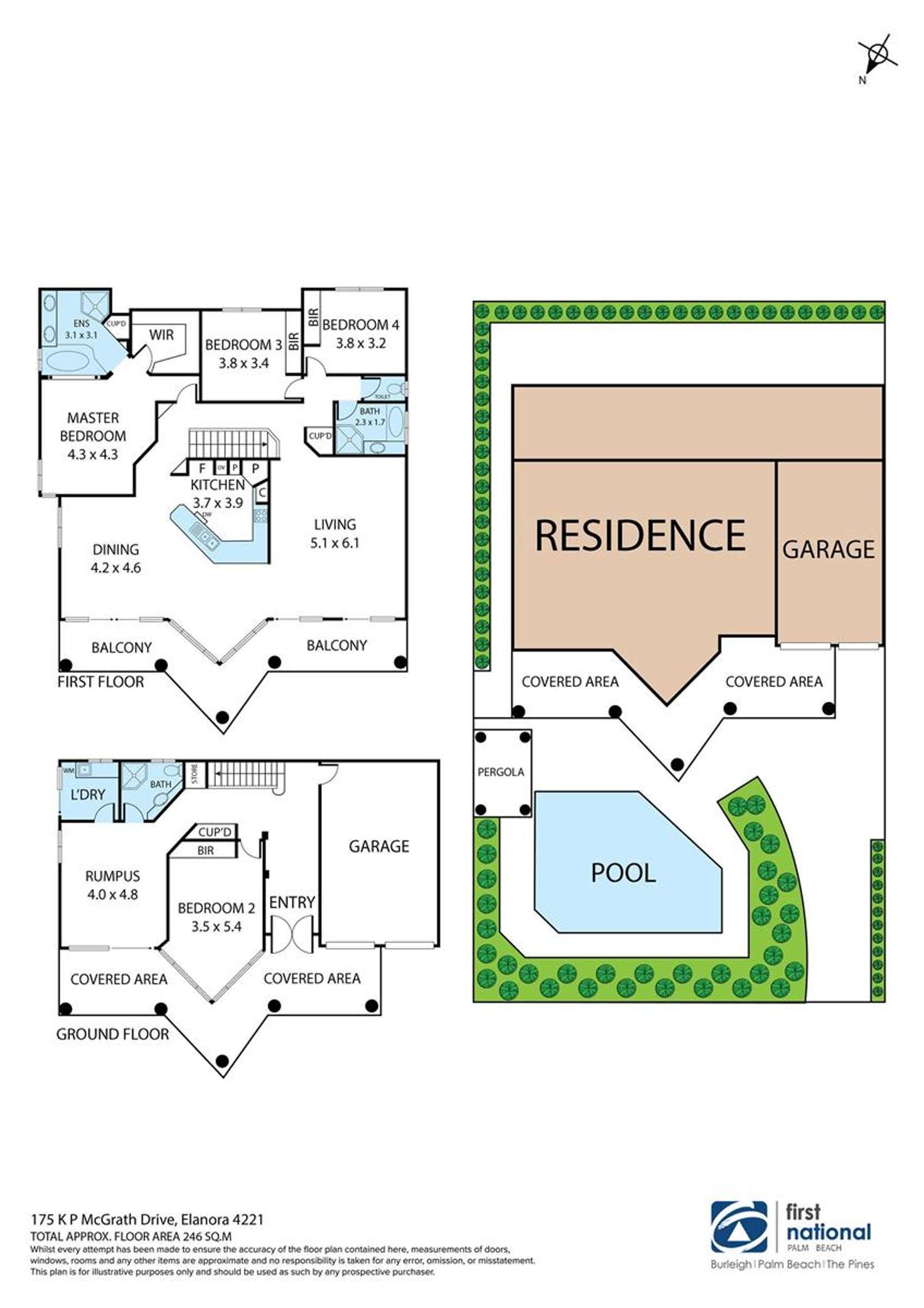 Floorplan of Homely house listing, 175 K P McGrath  Drive, Elanora QLD 4221