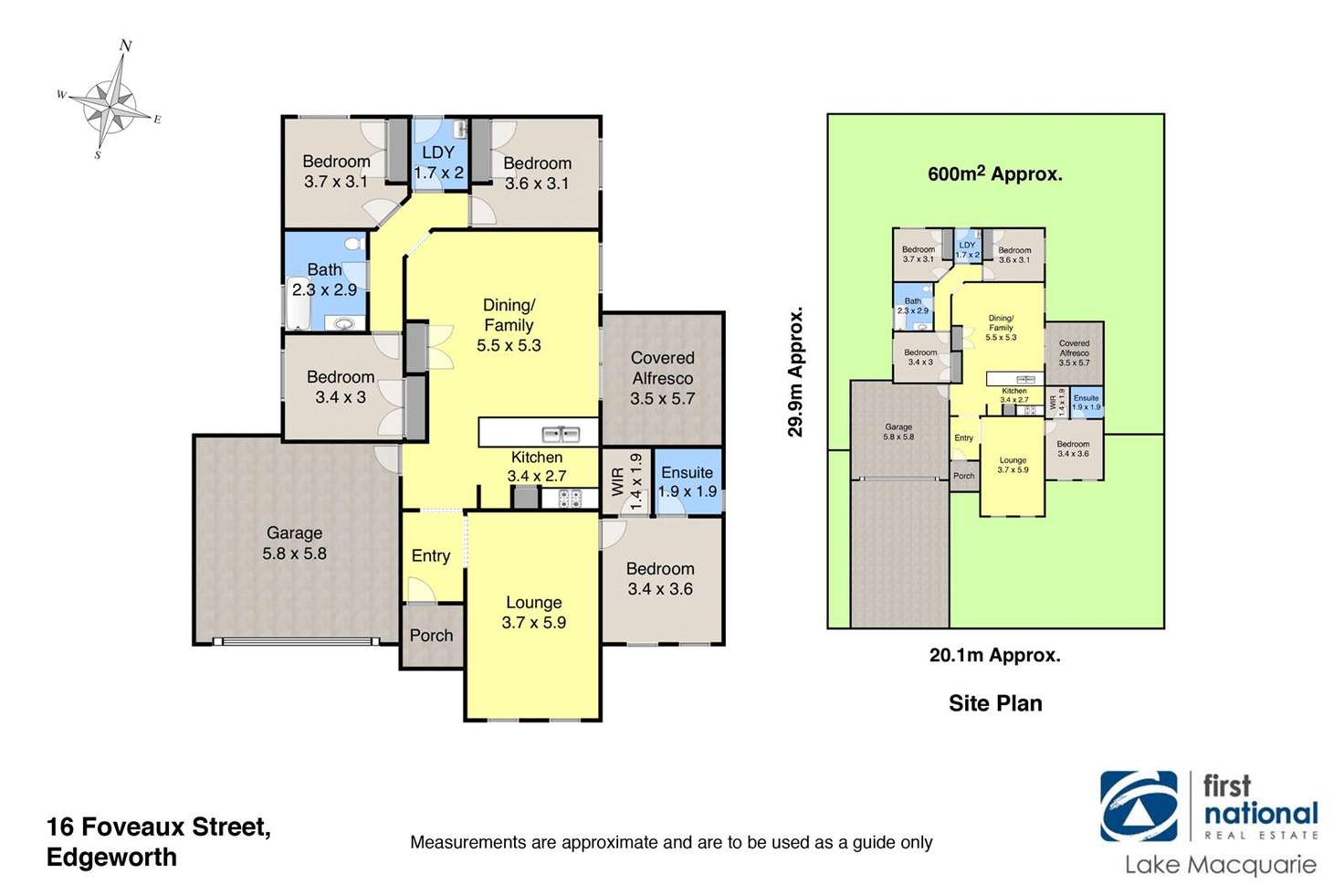 Floorplan of Homely house listing, 16 Foveaux Street, Cameron Park NSW 2285