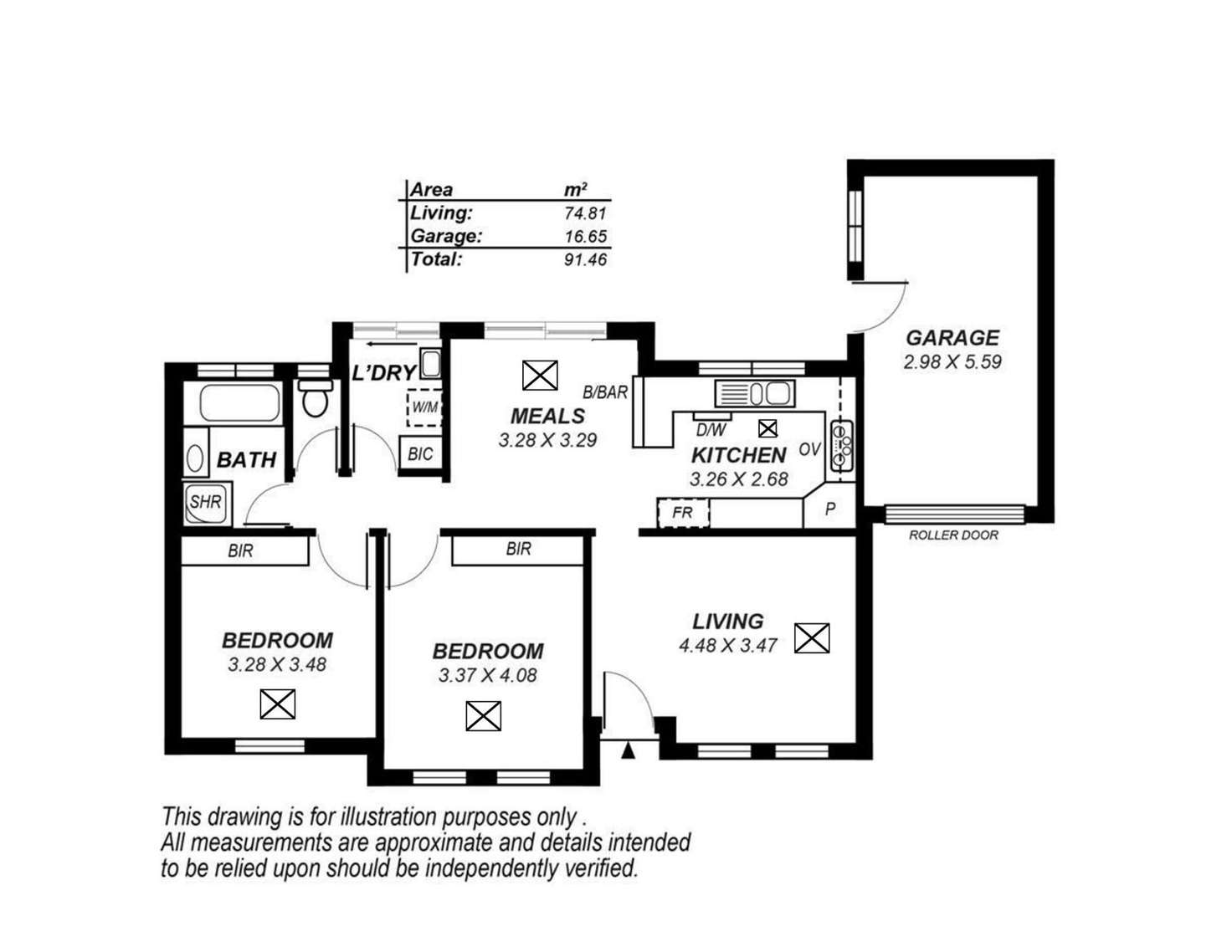 Floorplan of Homely unit listing, 1/542 Portrush Road, St Georges SA 5064