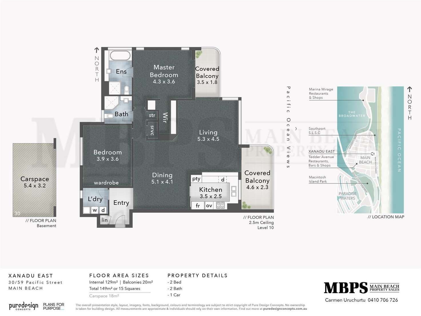 Floorplan of Homely apartment listing, 'XANADU EAST' 59 Pacific Street, Main Beach QLD 4217