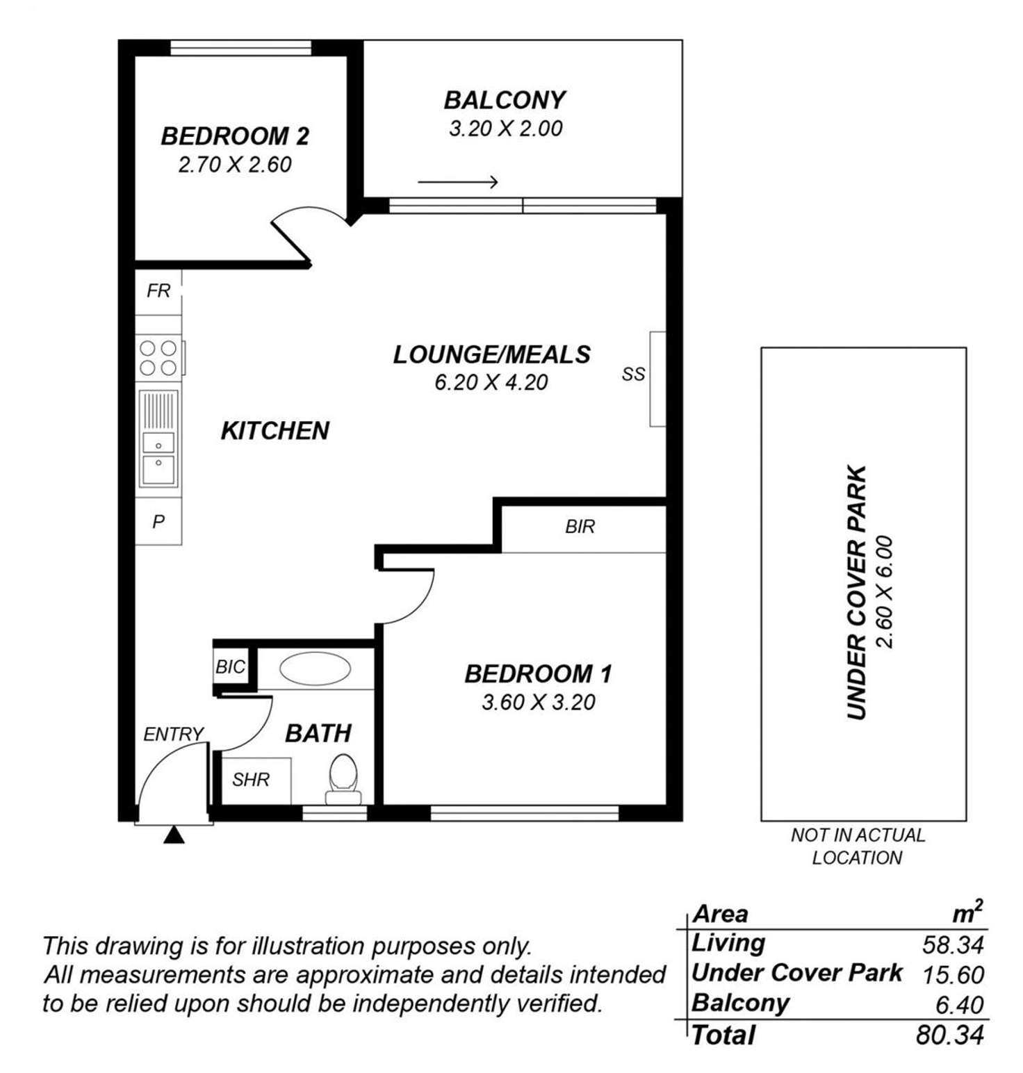 Floorplan of Homely unit listing, 115/6-14 Metro Parade, Mawson Lakes SA 5095
