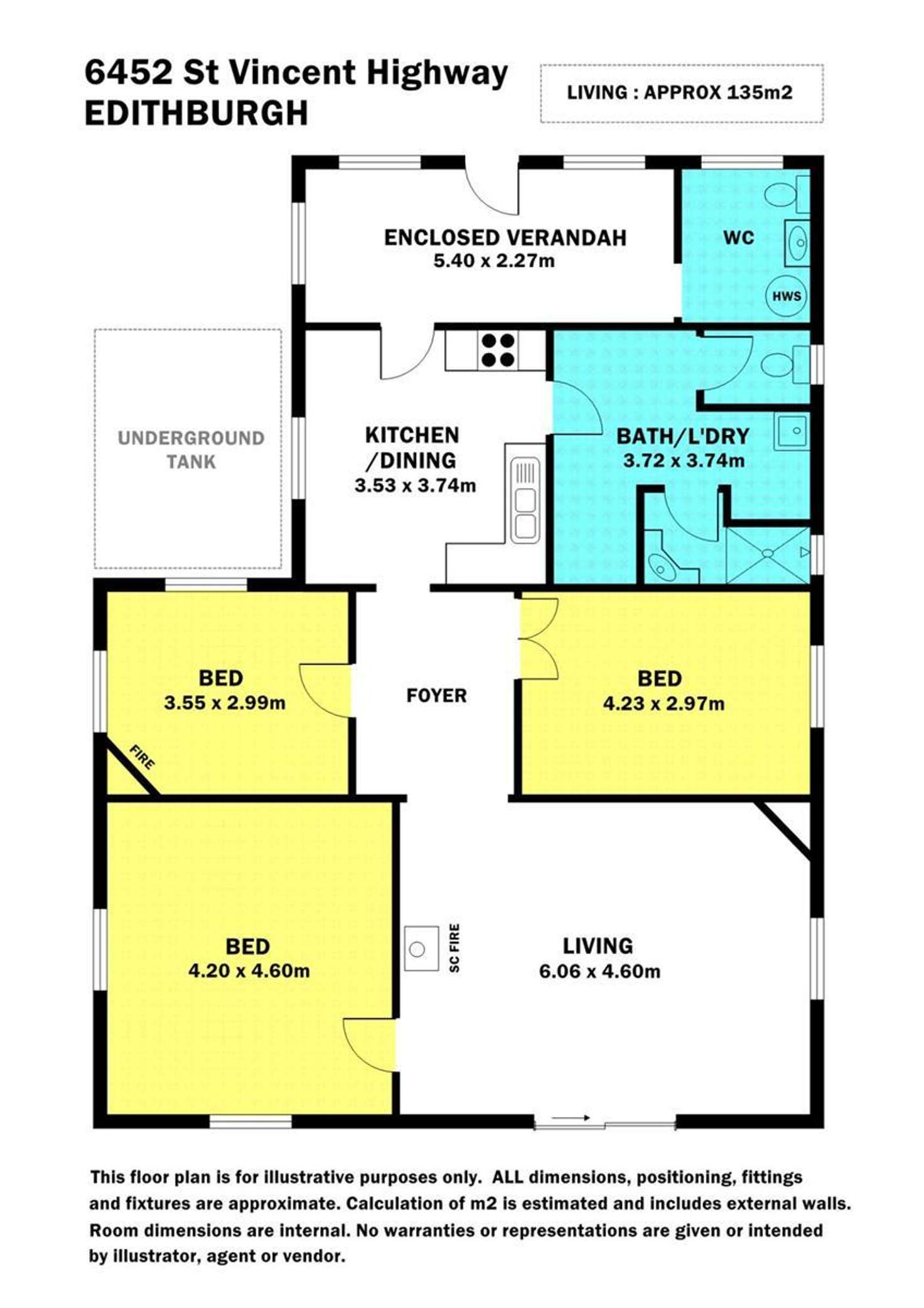 Floorplan of Homely house listing, 6452 St Vincents Highway, Edithburgh SA 5583