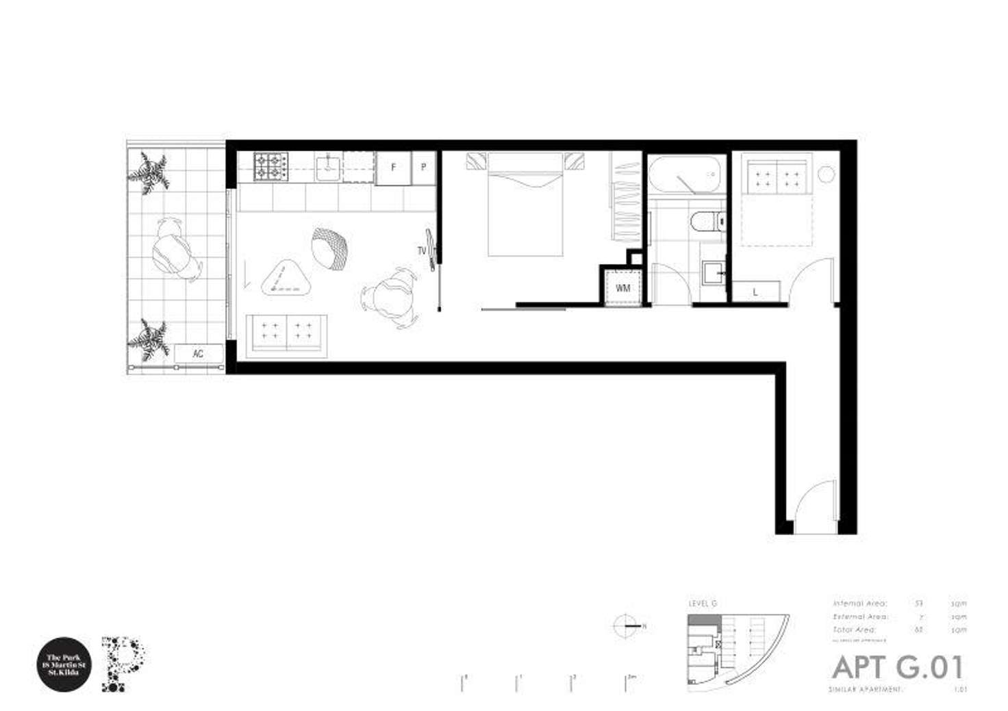 Floorplan of Homely apartment listing, G01/12-18 Martin  Street, St Kilda VIC 3182
