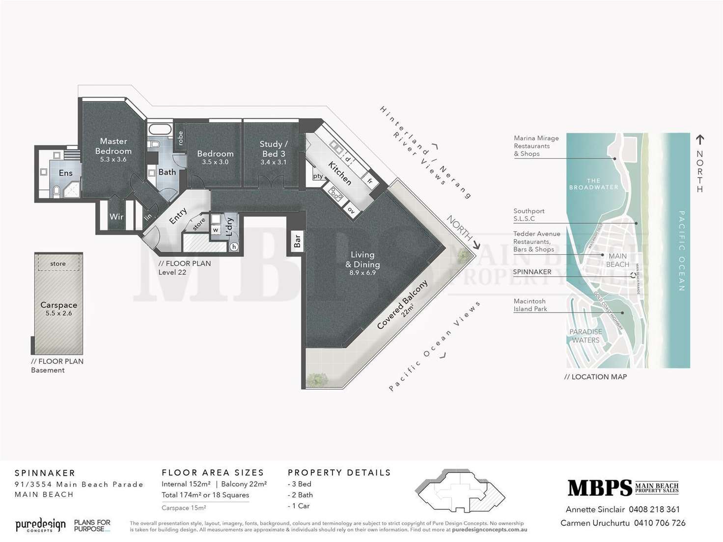 Floorplan of Homely apartment listing, 91/3554 Main Beach Parade, Main Beach QLD 4217
