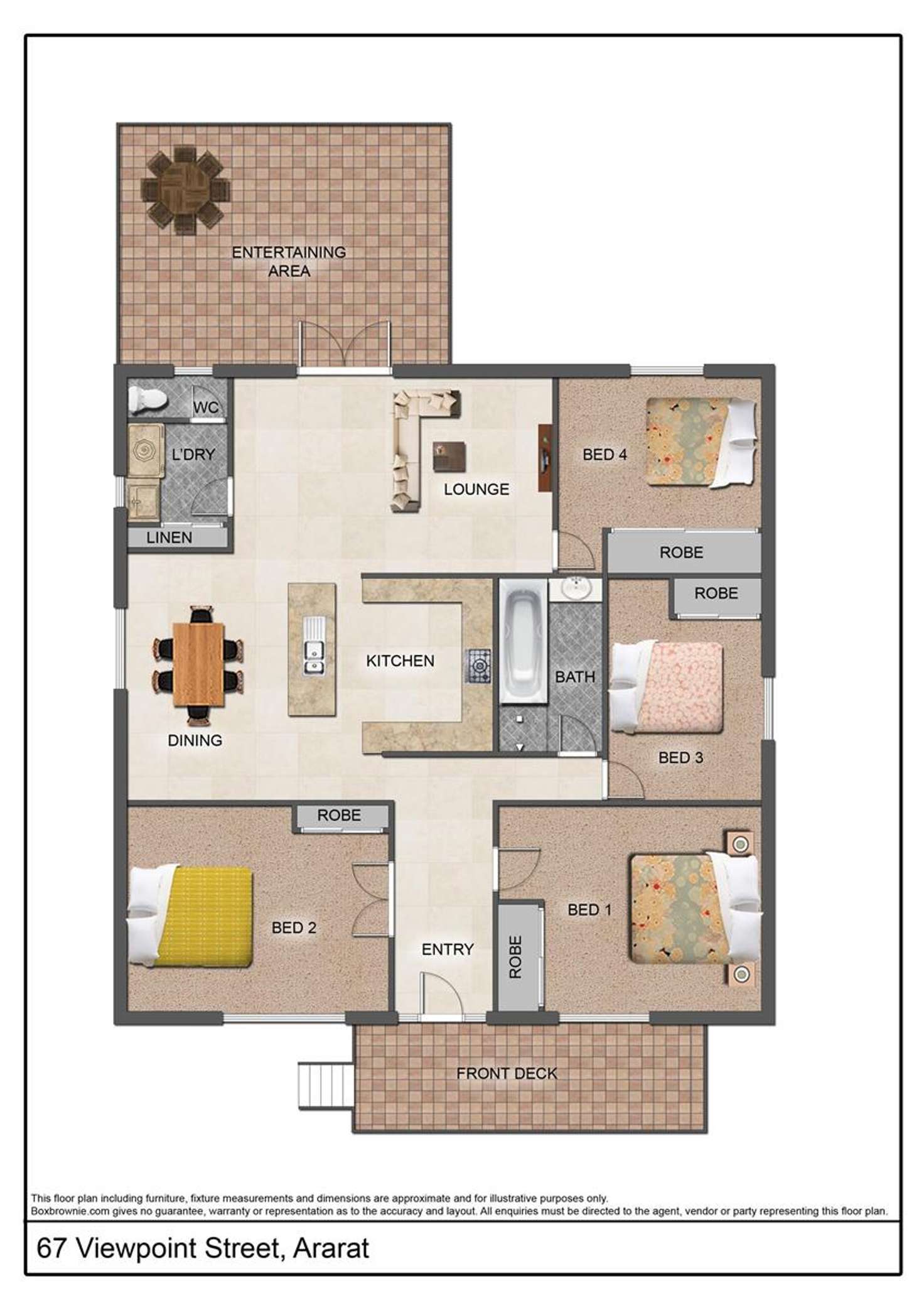 Floorplan of Homely house listing, 67 Viewpoint Street, Ararat VIC 3377