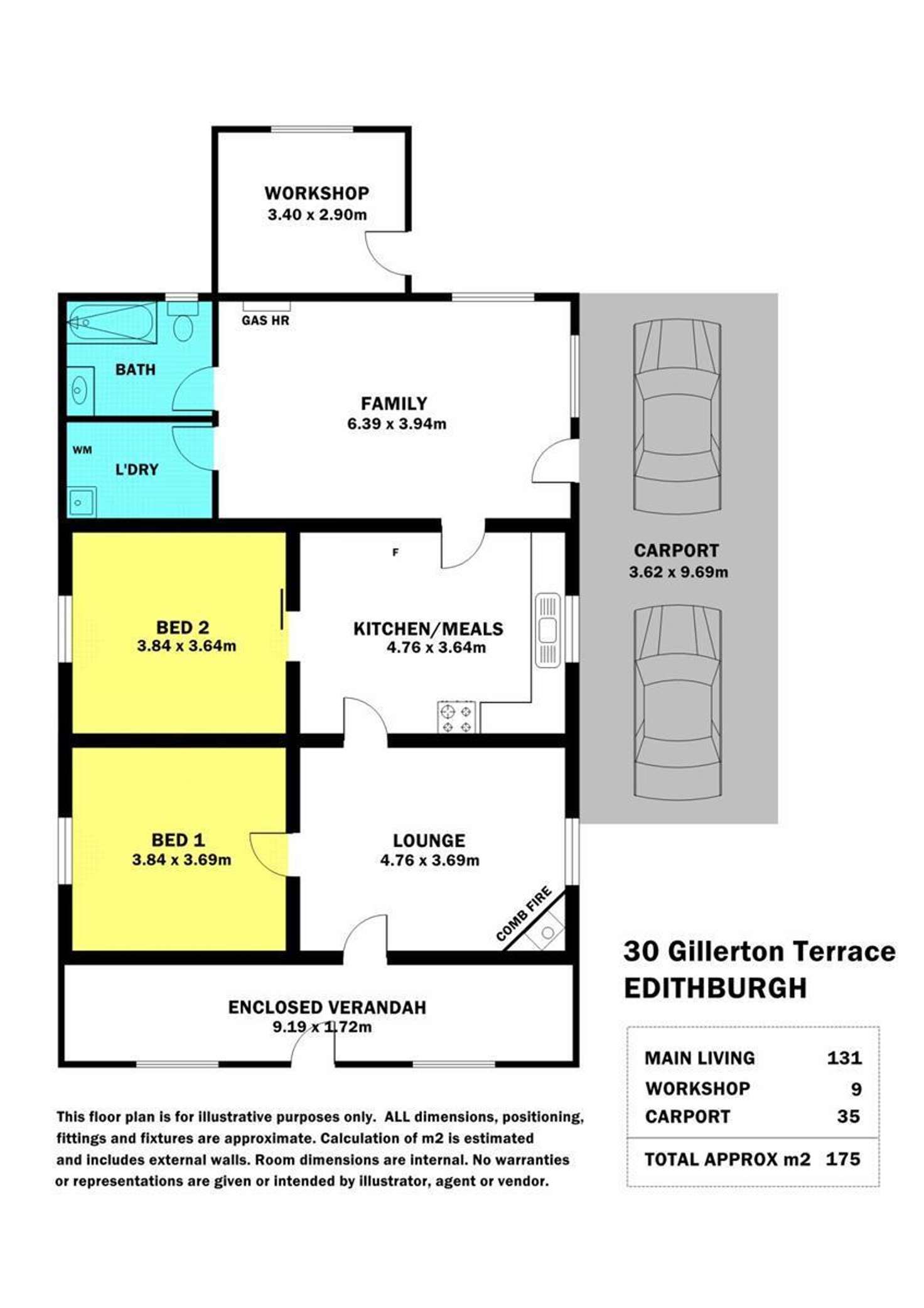 Floorplan of Homely house listing, 30 Gillerton Terrace, Edithburgh SA 5583