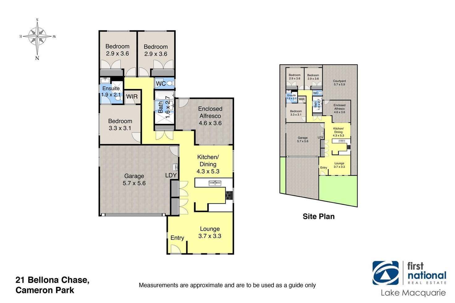 Floorplan of Homely house listing, 21 Bellona Chase, Cameron Park NSW 2285