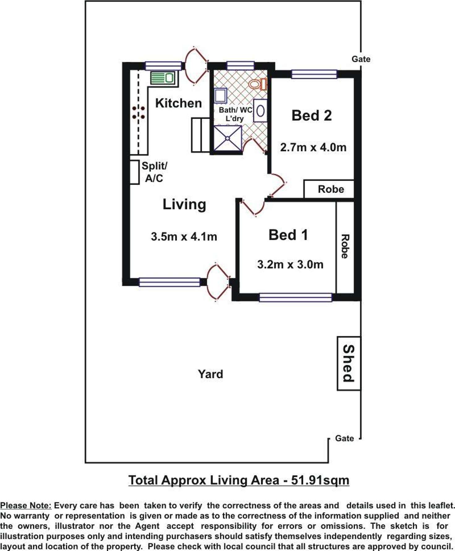 Floorplan of Homely unit listing, 7/13-15 Leslie Avenue, Evandale SA 5069