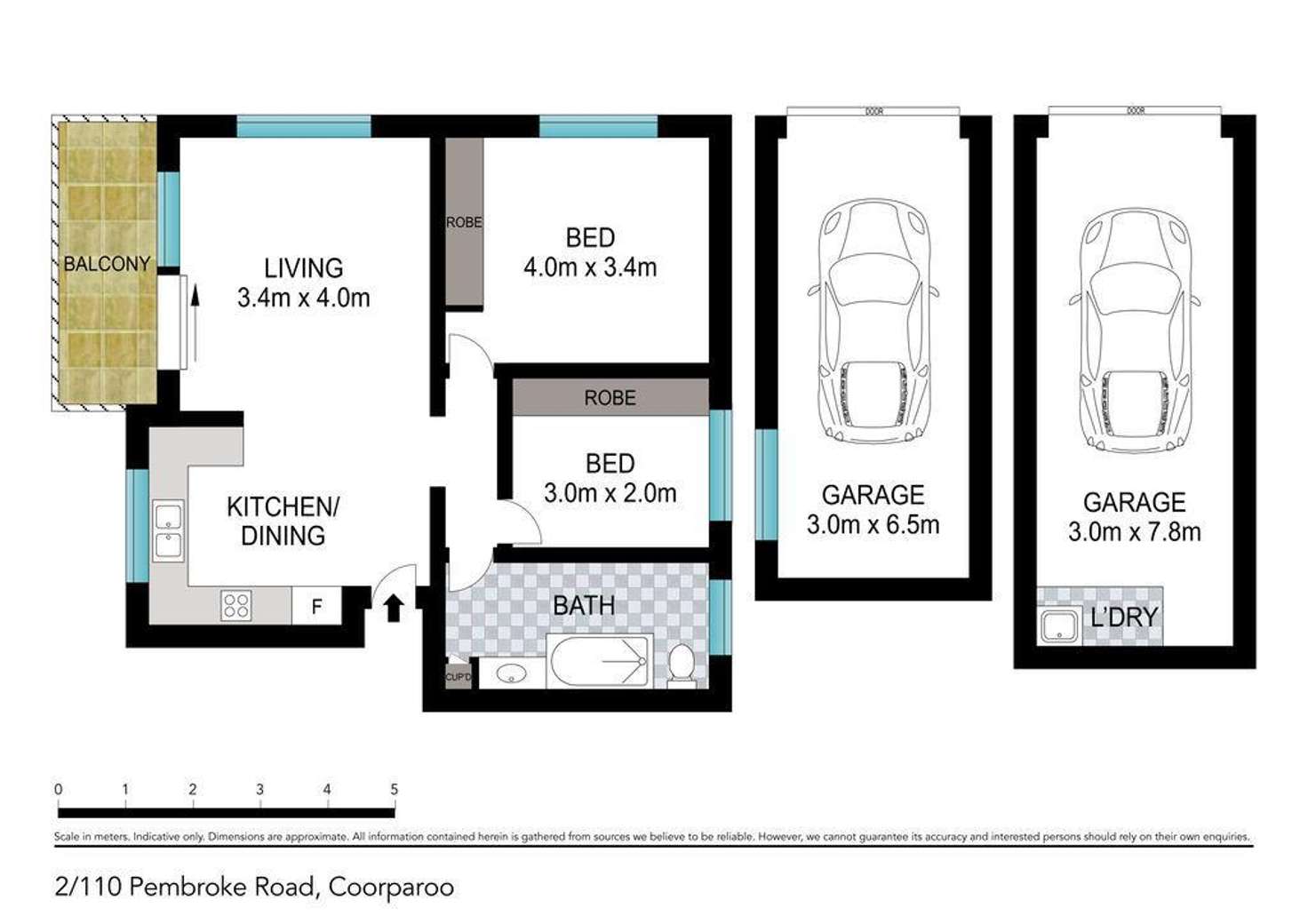 Floorplan of Homely apartment listing, 2/110 Pembroke Road, Coorparoo QLD 4151