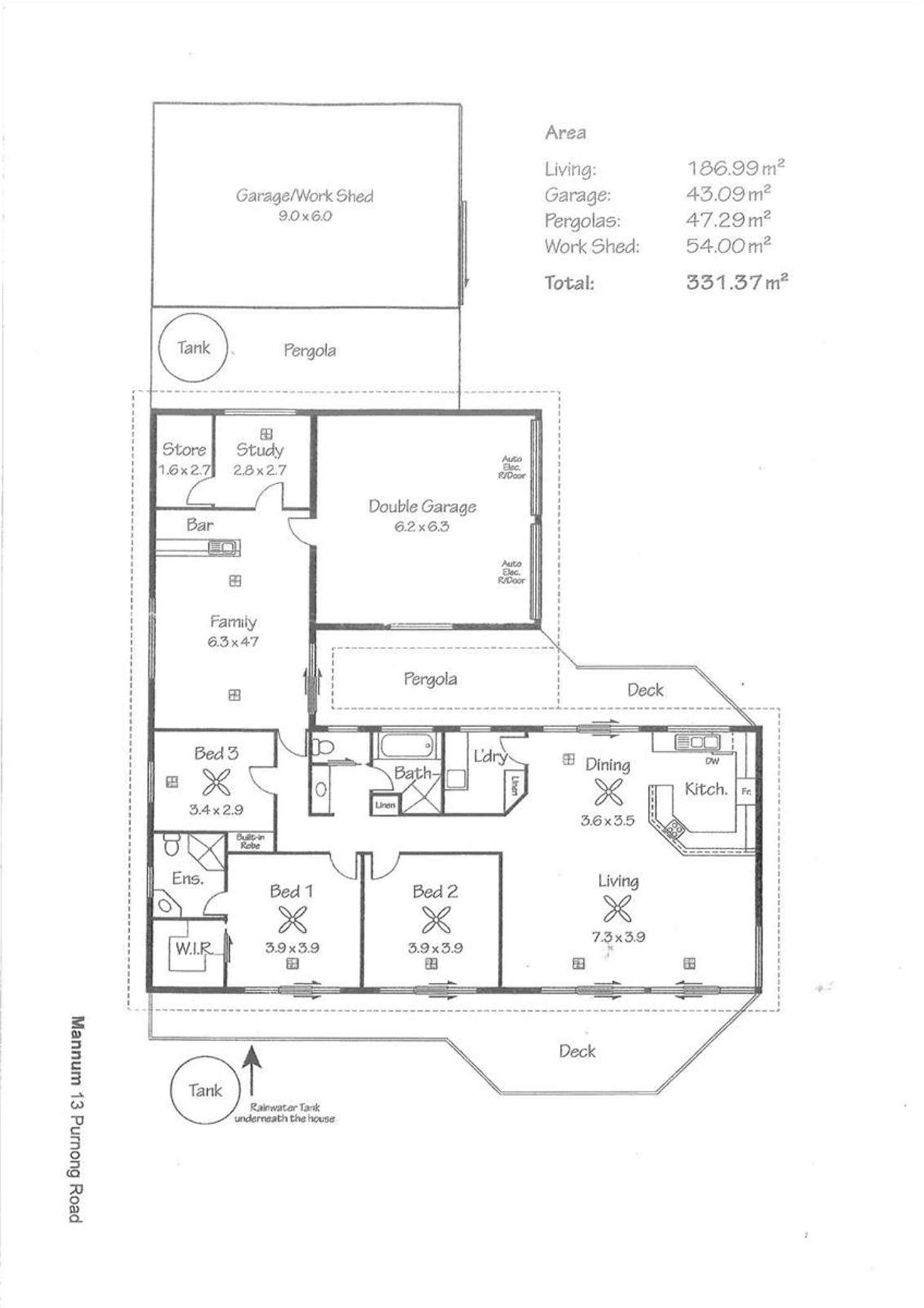 Floorplan of Homely house listing, 13 Purnong Road, Mannum SA 5238