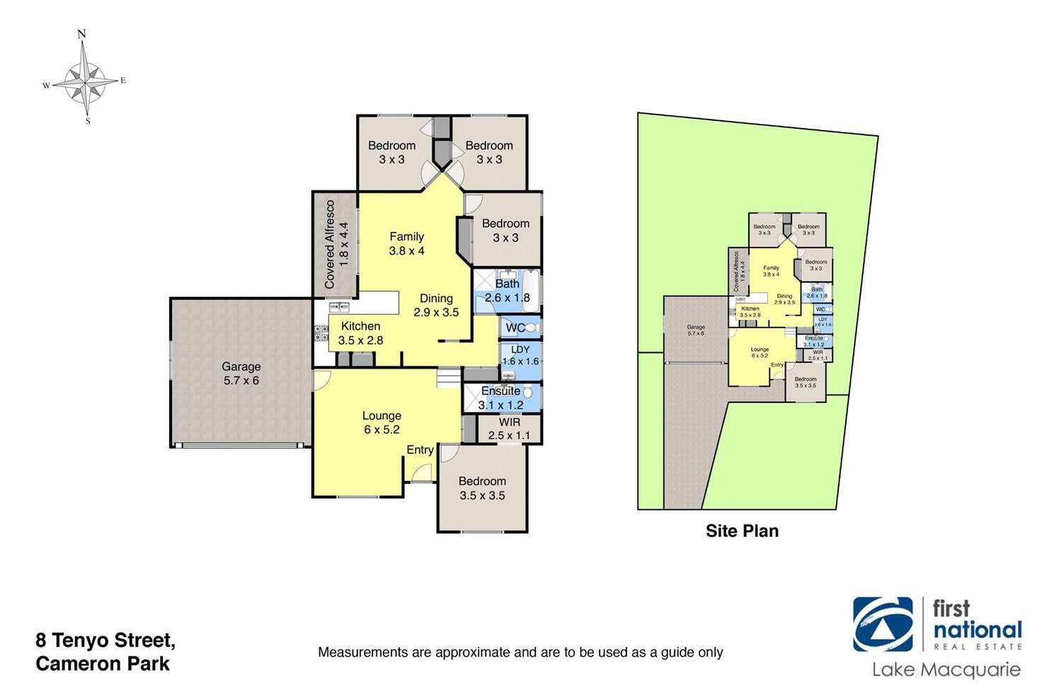 Floorplan of Homely house listing, 8 Tenyo Street, Cameron Park NSW 2285