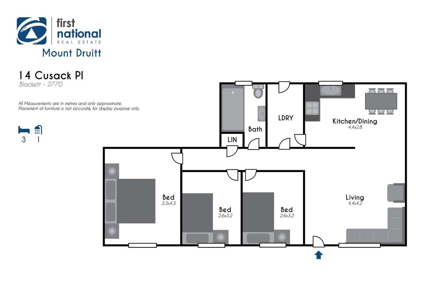 Floorplan of Homely house listing, 14 Cusack Place, Blackett NSW 2770