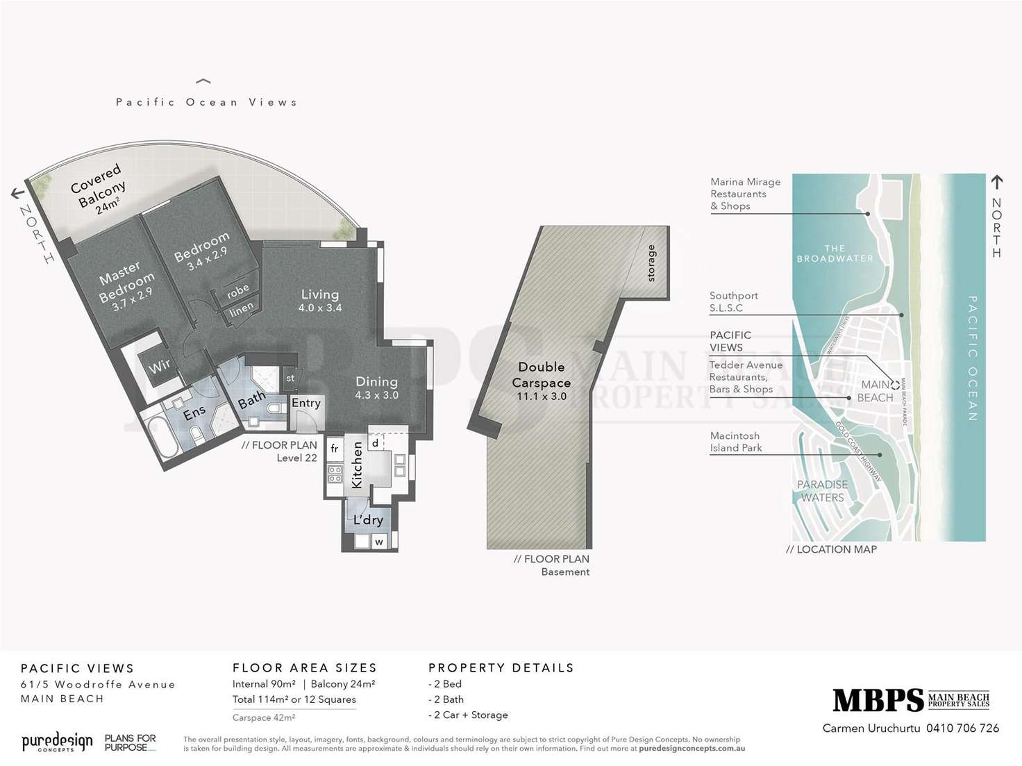 Floorplan of Homely apartment listing, 61/5 Woodroffe  Avenue, Main Beach QLD 4217