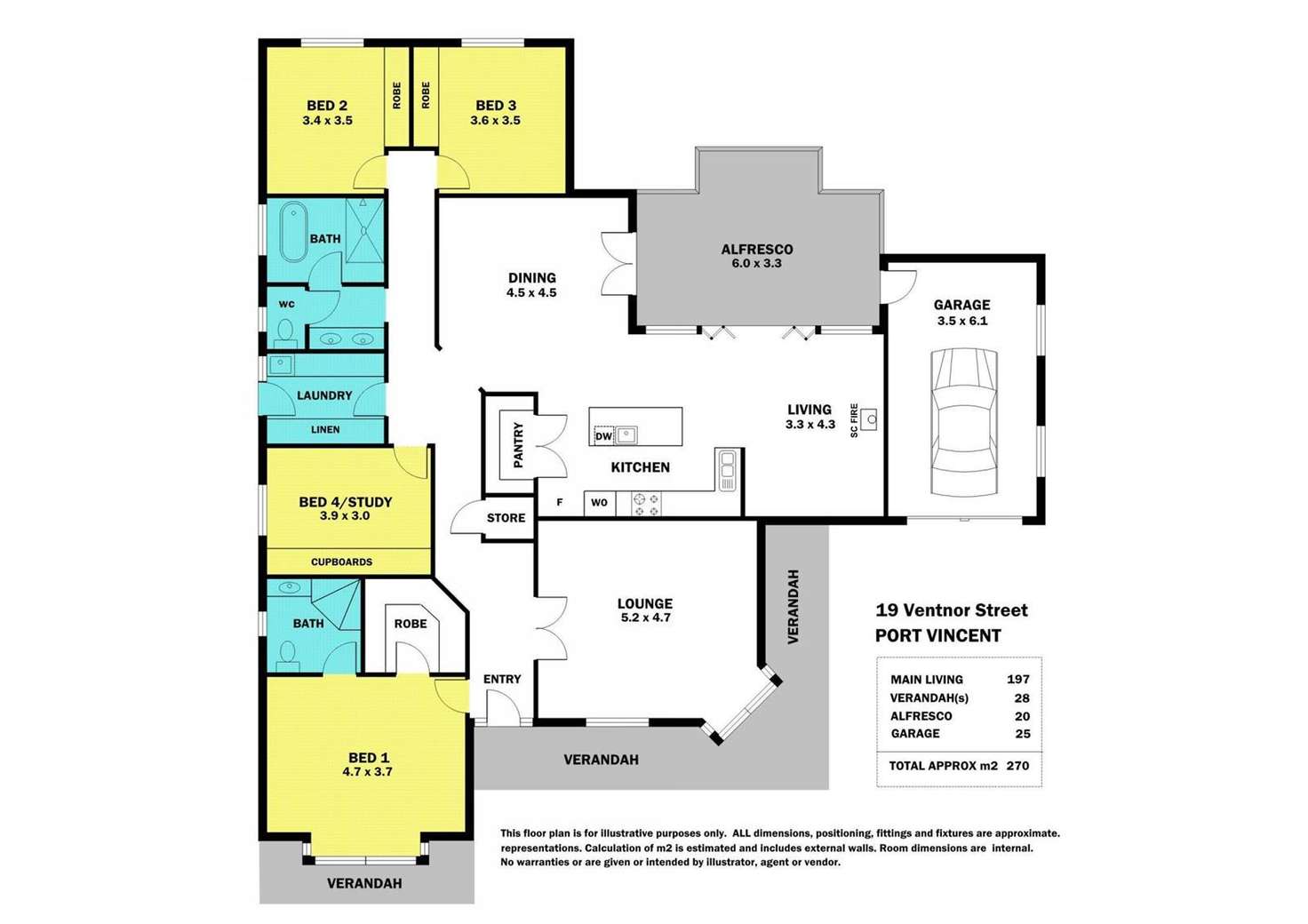 Floorplan of Homely house listing, 19 Ventnor Street, Port Vincent SA 5581