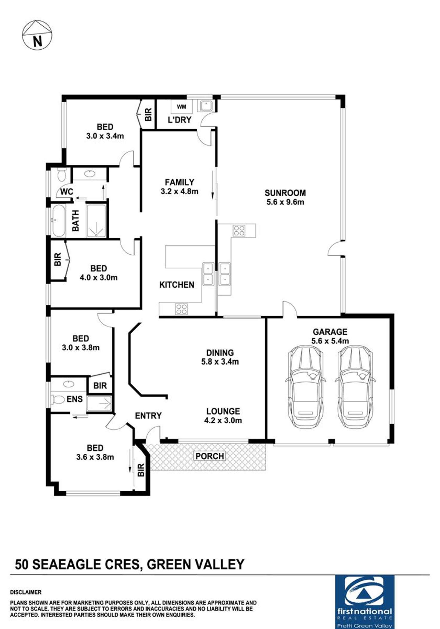 Floorplan of Homely house listing, 50 Seaeagle Crescent, Green Valley NSW 2168