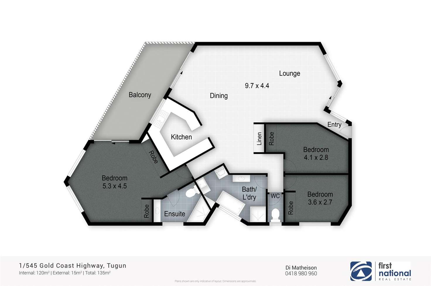 Floorplan of Homely apartment listing, 1/545 Gold Coast Highway, Tugun QLD 4224