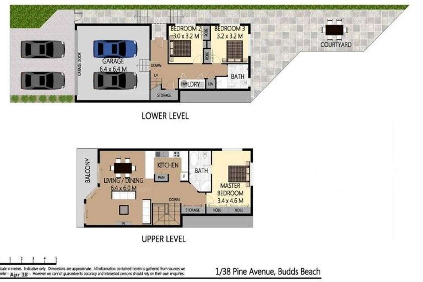 Floorplan of Homely villa listing, 1/38 Pine Avenue, Surfers Paradise QLD 4217