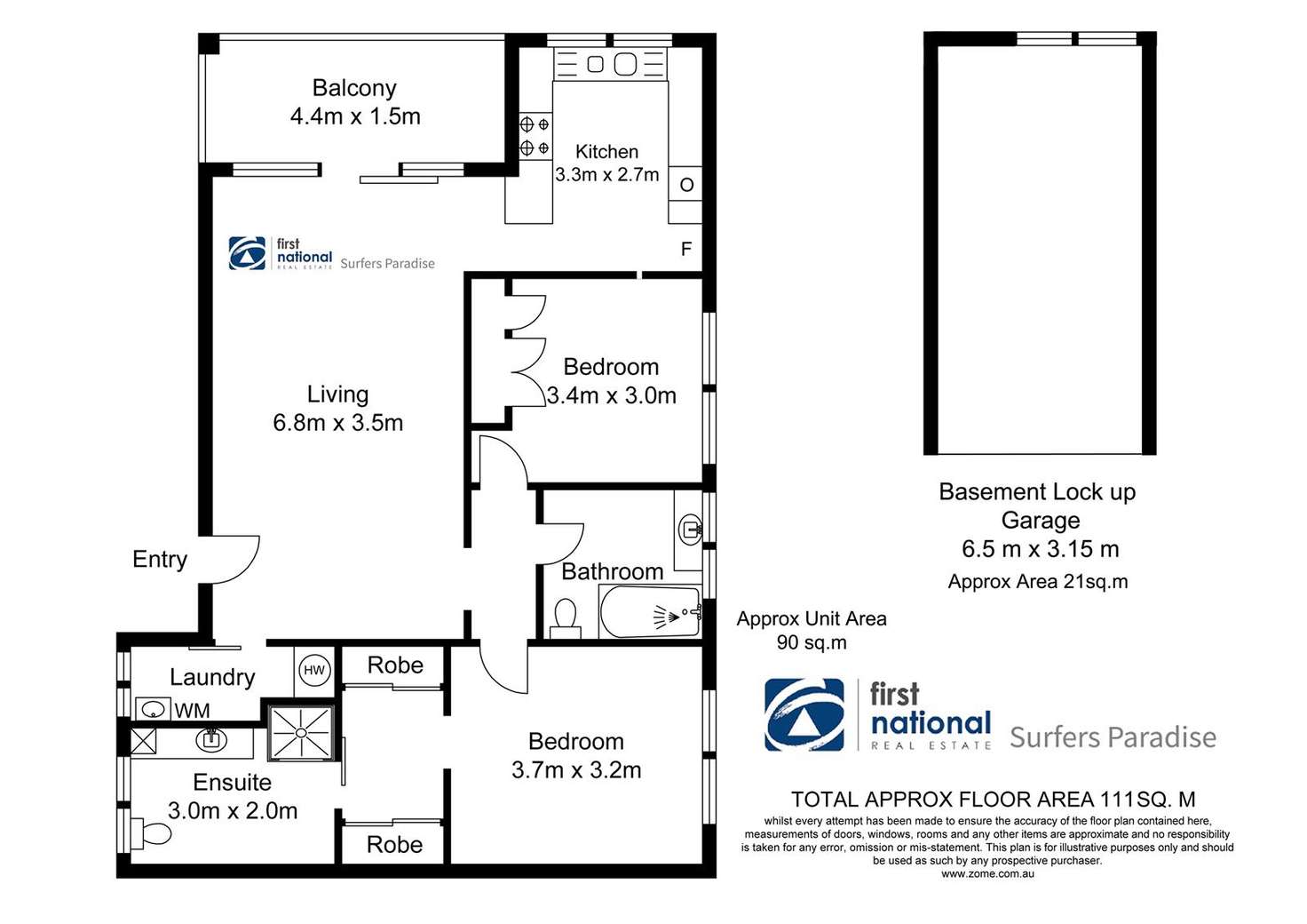 Floorplan of Homely apartment listing, 2/192 Ferny Avenue, Surfers Paradise QLD 4217