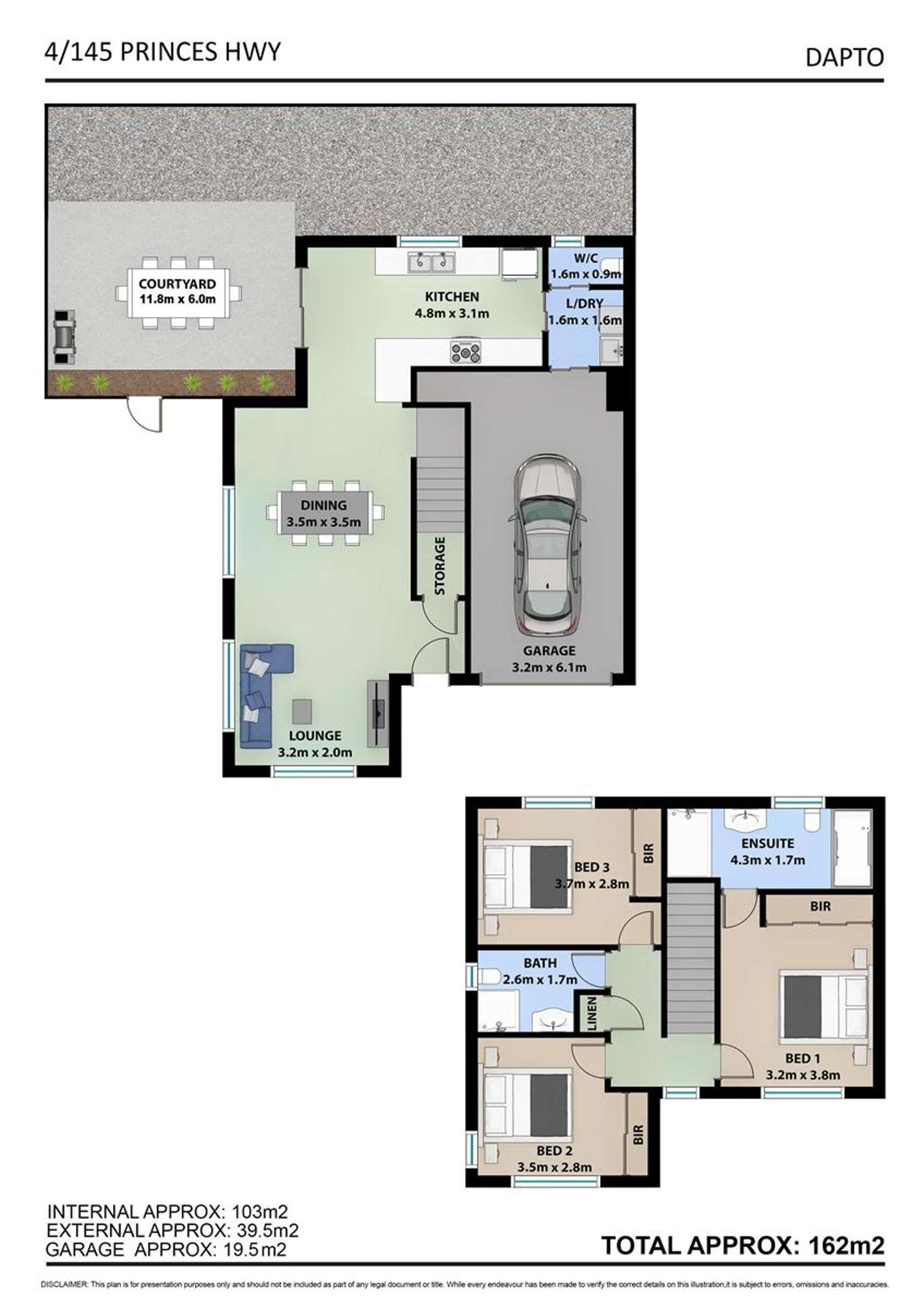 Floorplan of Homely townhouse listing, 4/145 Princes Highway, Dapto NSW 2530