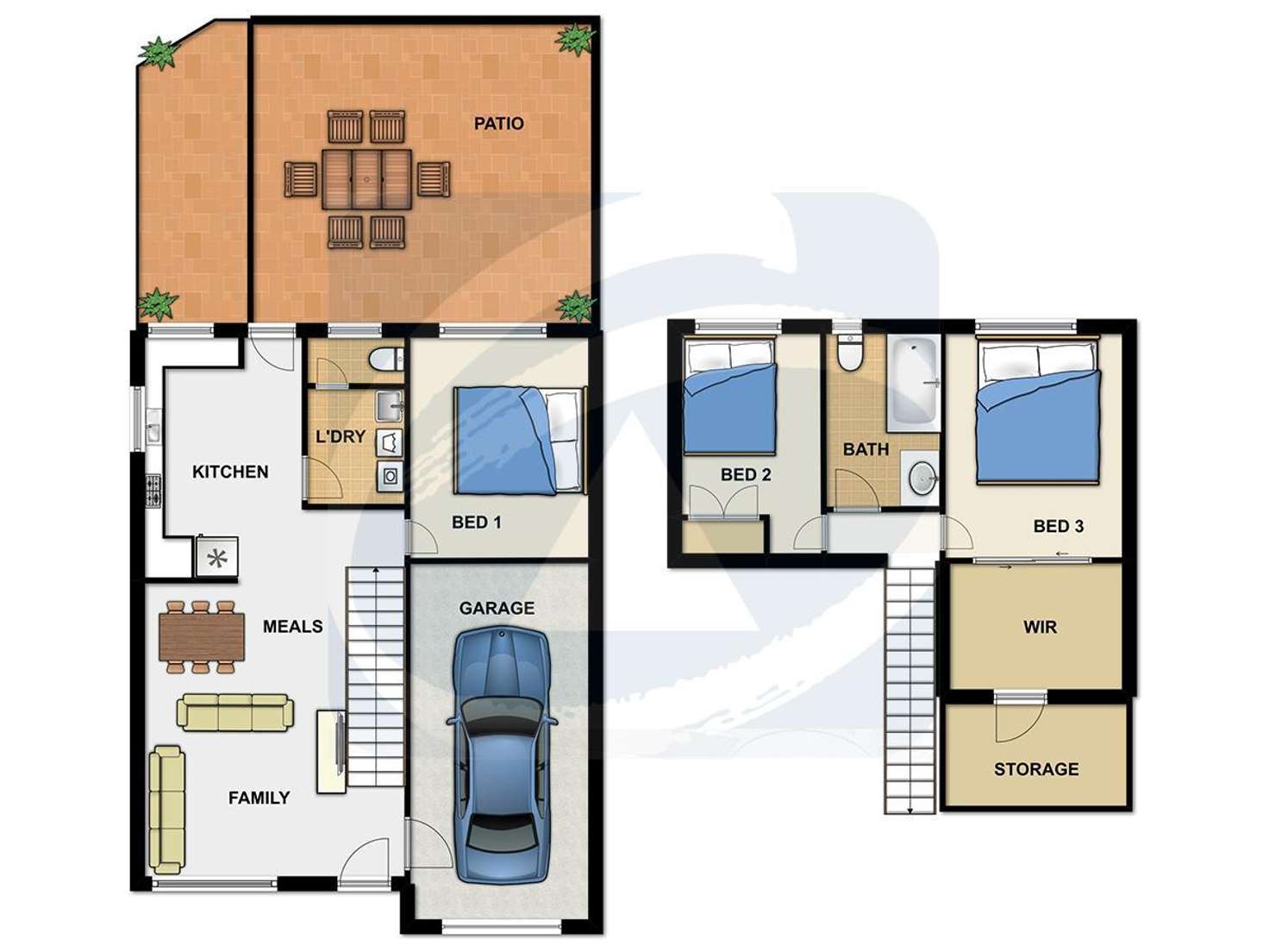 Floorplan of Homely townhouse listing, 37/95 Barbaralla Drive, Springwood QLD 4127