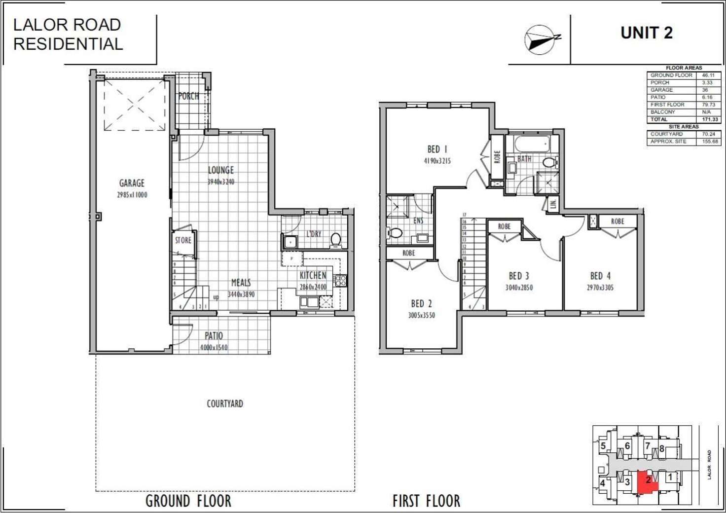 Floorplan of Homely townhouse listing, 18 Lalor Road, Quakers Hill NSW 2763