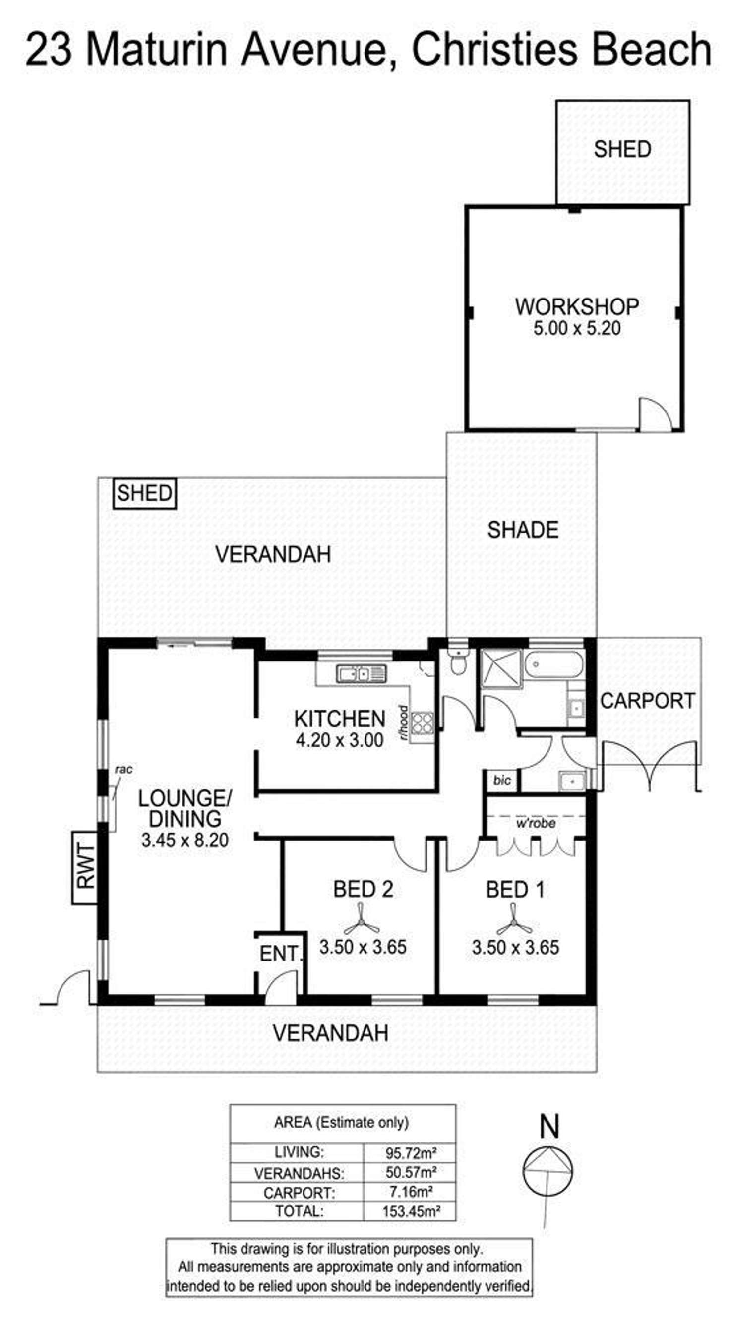 Floorplan of Homely house listing, 23 Maturin Avenue, Christies Beach SA 5165