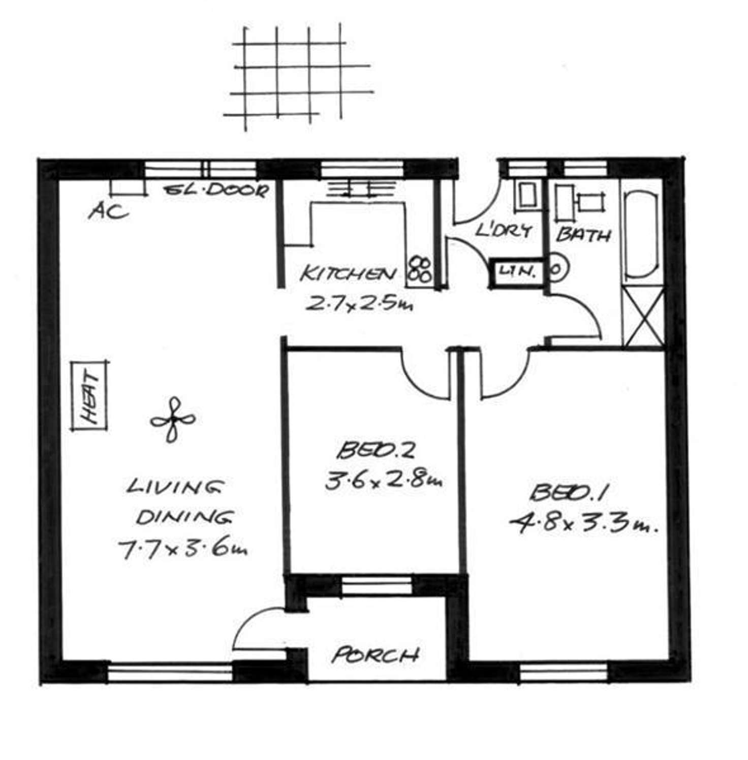 Floorplan of Homely unit listing, 2/5 Melville Grove, Hectorville SA 5073