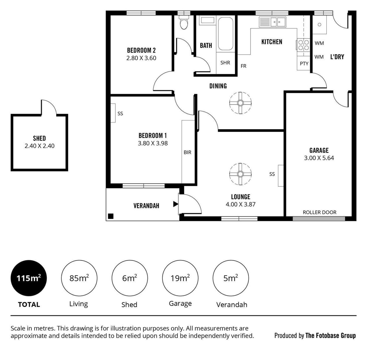Floorplan of Homely unit listing, 3/36 Main Street, Beverley SA 5009