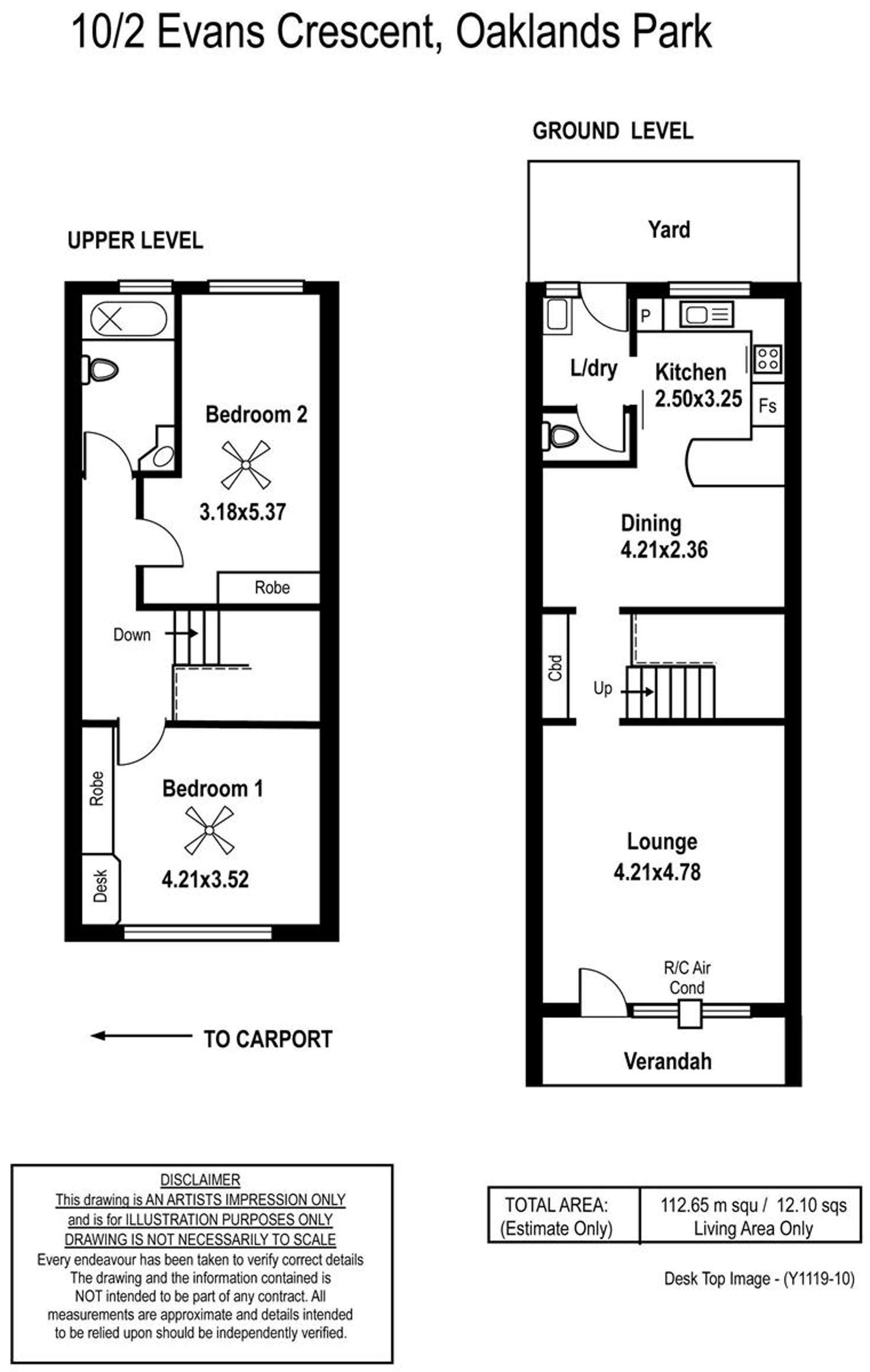 Floorplan of Homely unit listing, 10/2 Evans Crescent, Oaklands Park SA 5046
