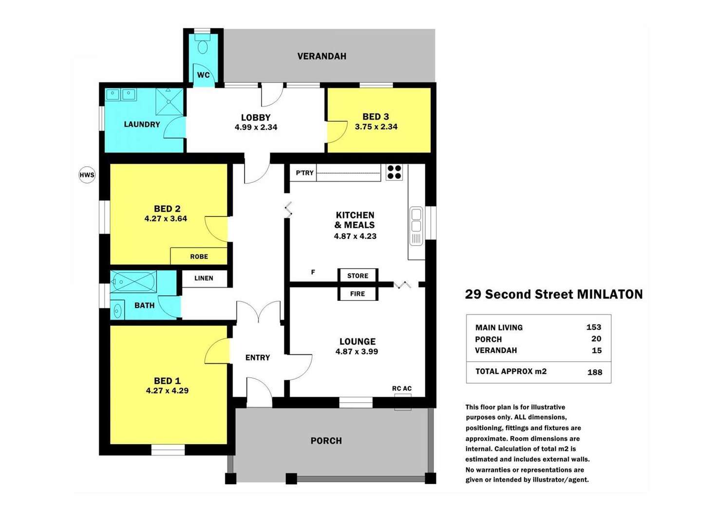 Floorplan of Homely house listing, 29 Second Street, Minlaton SA 5575