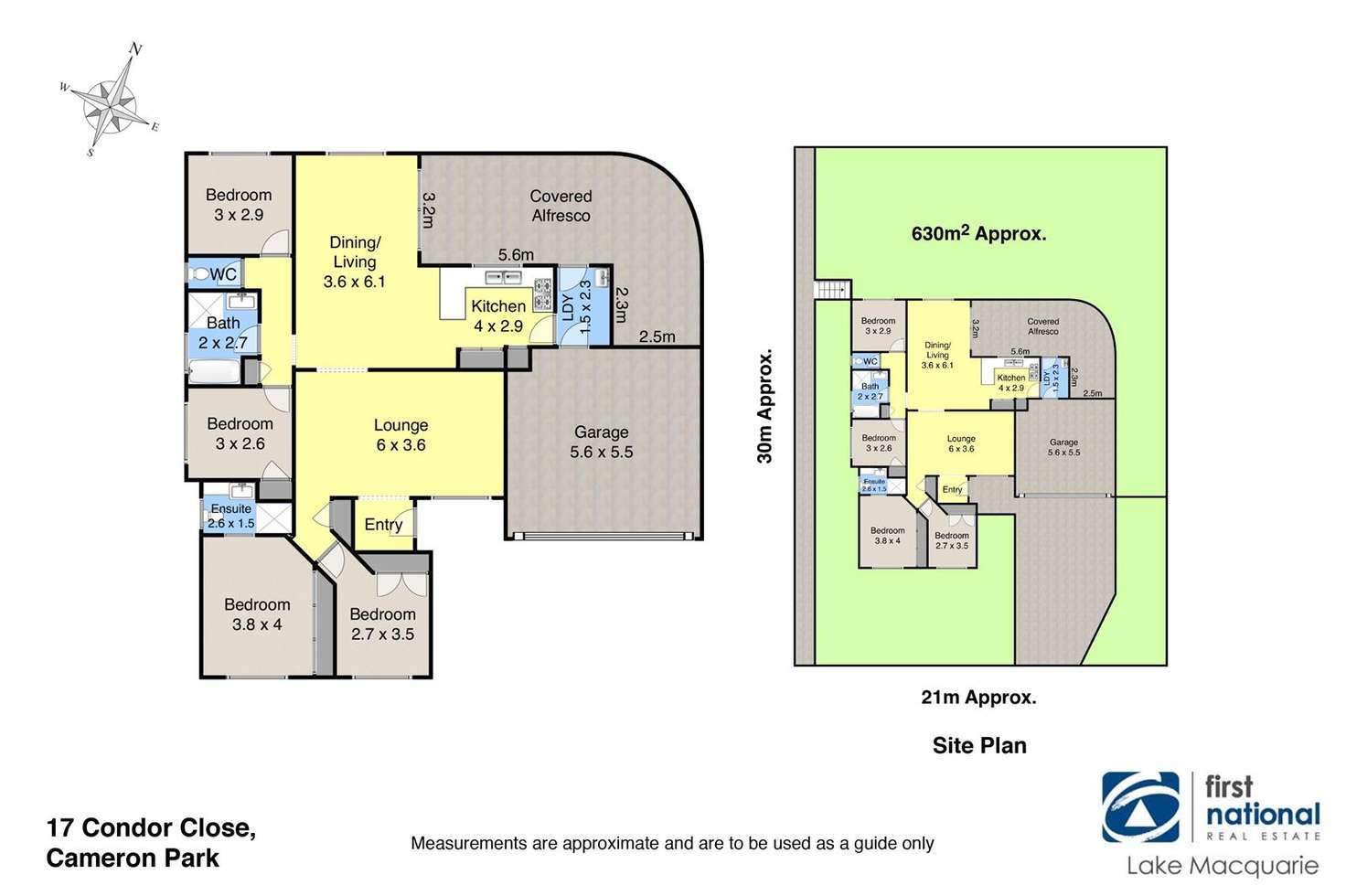 Floorplan of Homely house listing, 17 Condor Close, Cameron Park NSW 2285