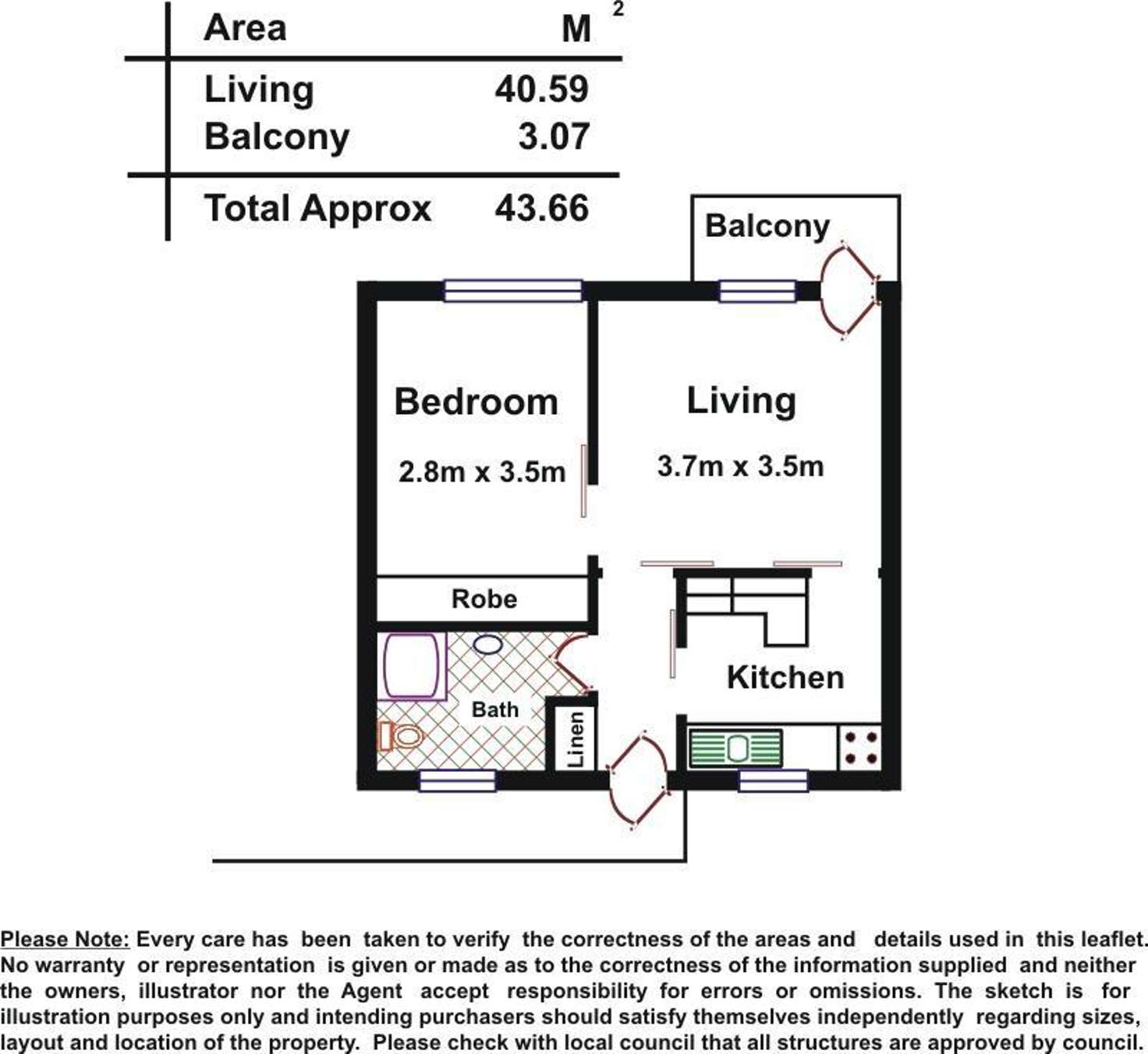 Floorplan of Homely unit listing, 15/391-393 Anzac Highway, Camden Park SA 5038