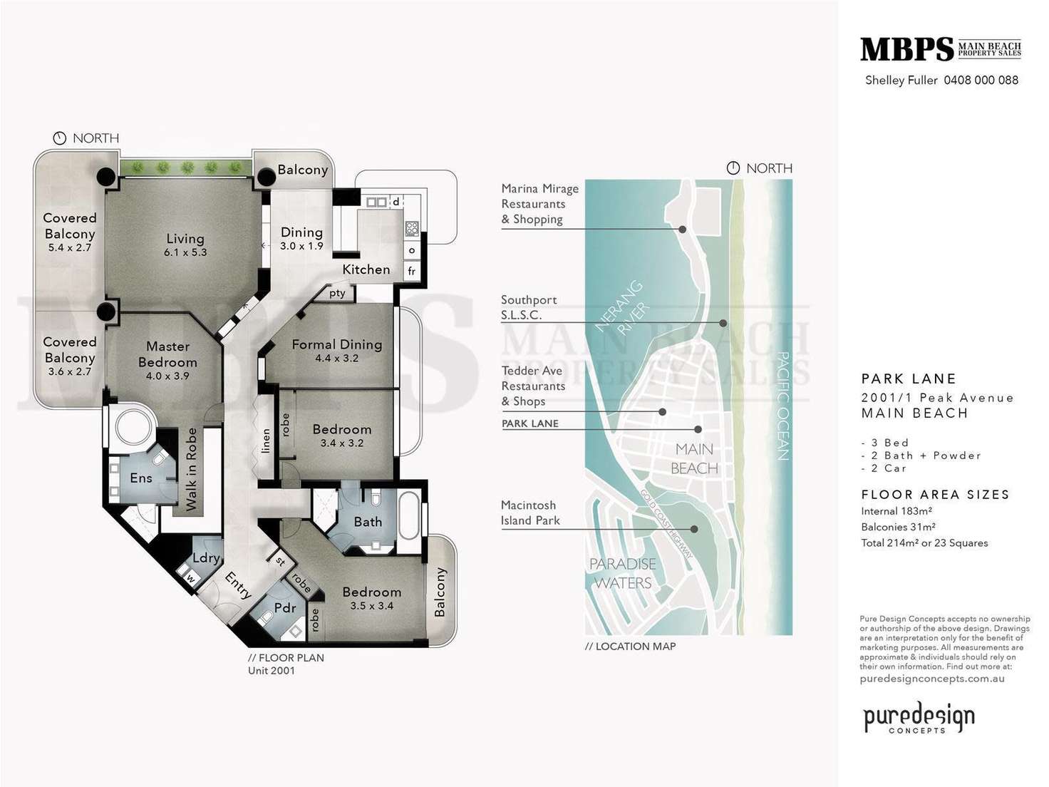 Floorplan of Homely apartment listing, 'PARK LANE' 1 Peak Avenue, Main Beach QLD 4217