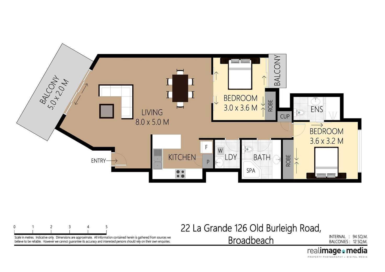 Floorplan of Homely apartment listing, 22/122 Old Burleigh Road, Broadbeach QLD 4218