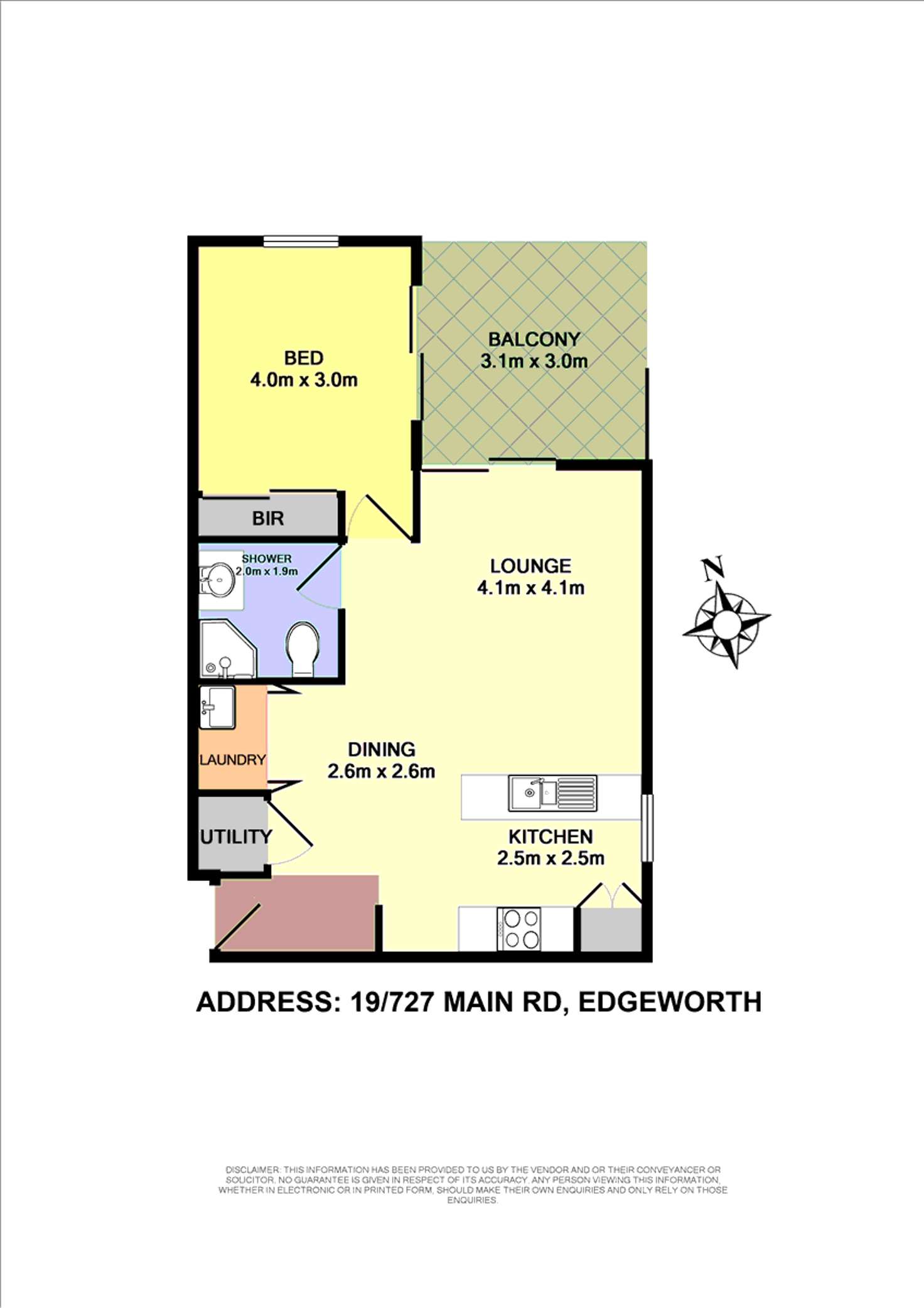 Floorplan of Homely unit listing, 19/727 Main Road, Edgeworth NSW 2285