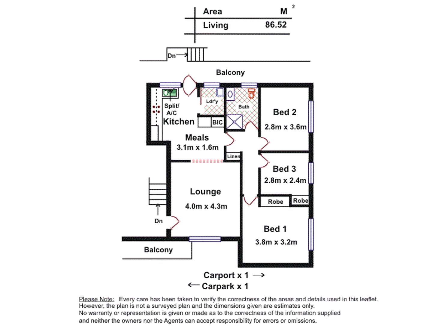 Floorplan of Homely unit listing, 8/202 Payneham Road, Evandale SA 5069