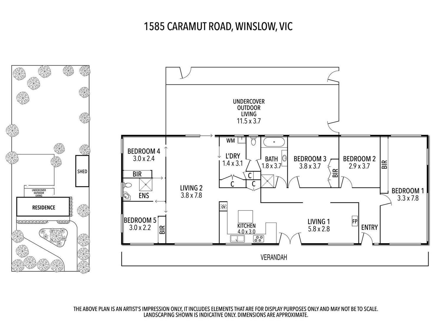 Floorplan of Homely house listing, 1585 Warrnambool - Caramut Road, Winslow VIC 3281