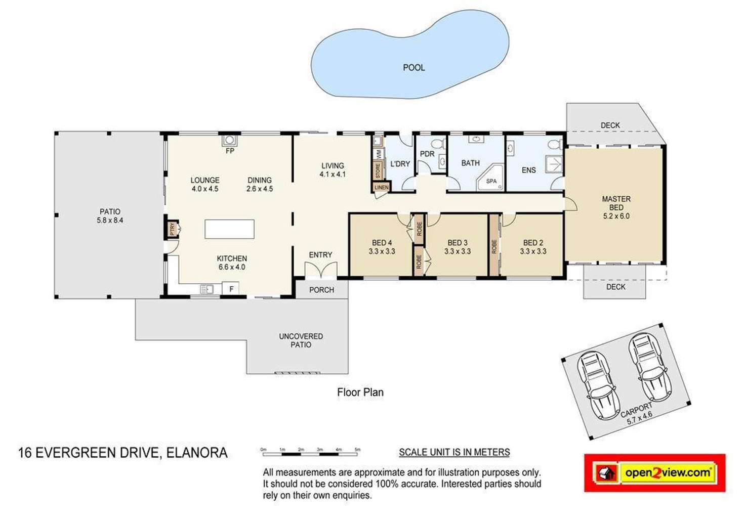Floorplan of Homely house listing, 16 Evergreen Drive, Elanora QLD 4221