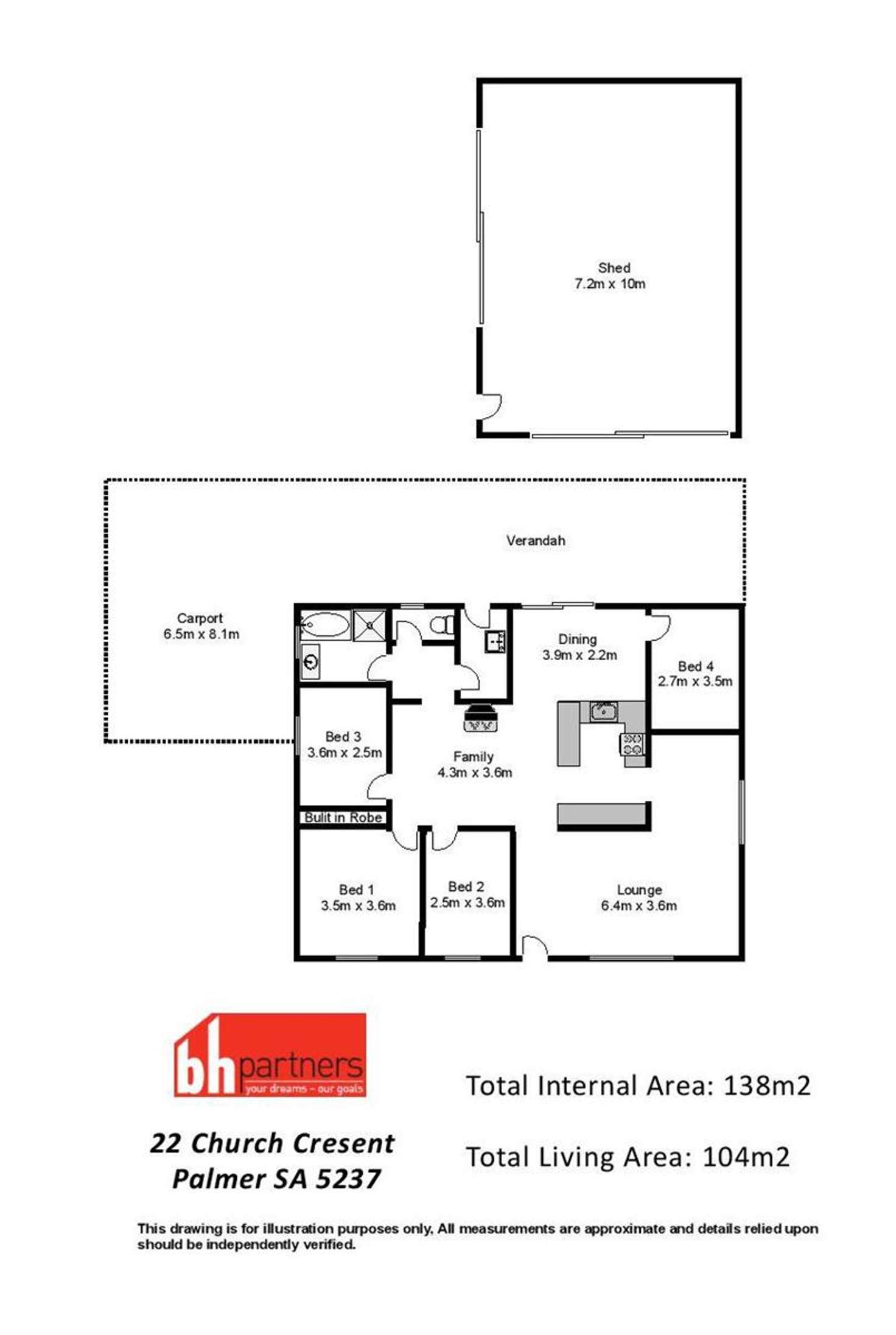 Floorplan of Homely house listing, 22 Church Crescent, Palmer SA 5237