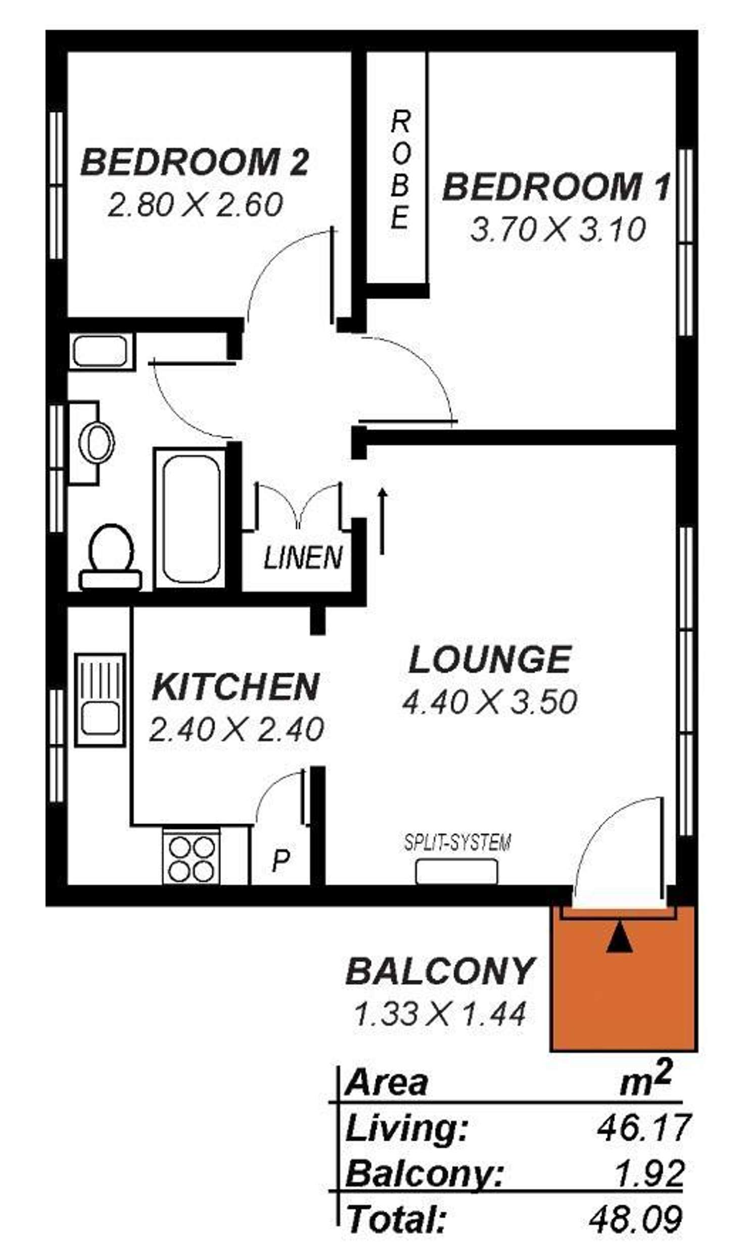 Floorplan of Homely unit listing, 6/450 South Road, Marleston SA 5033