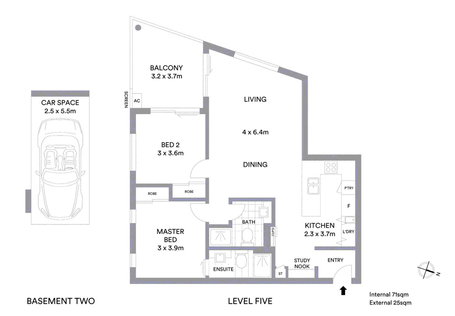 Floorplan of Homely apartment listing, 601/35 McDougall Street, Milton QLD 4064