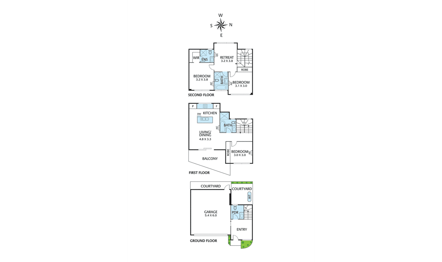 Floorplan of Homely townhouse listing, 5/568 Moreland Road, Brunswick West VIC 3055