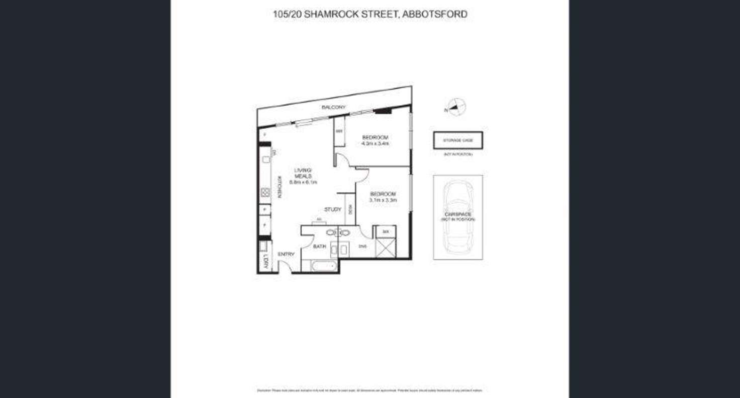 Floorplan of Homely apartment listing, 105/20 Shamrock Street, Abbotsford VIC 3067