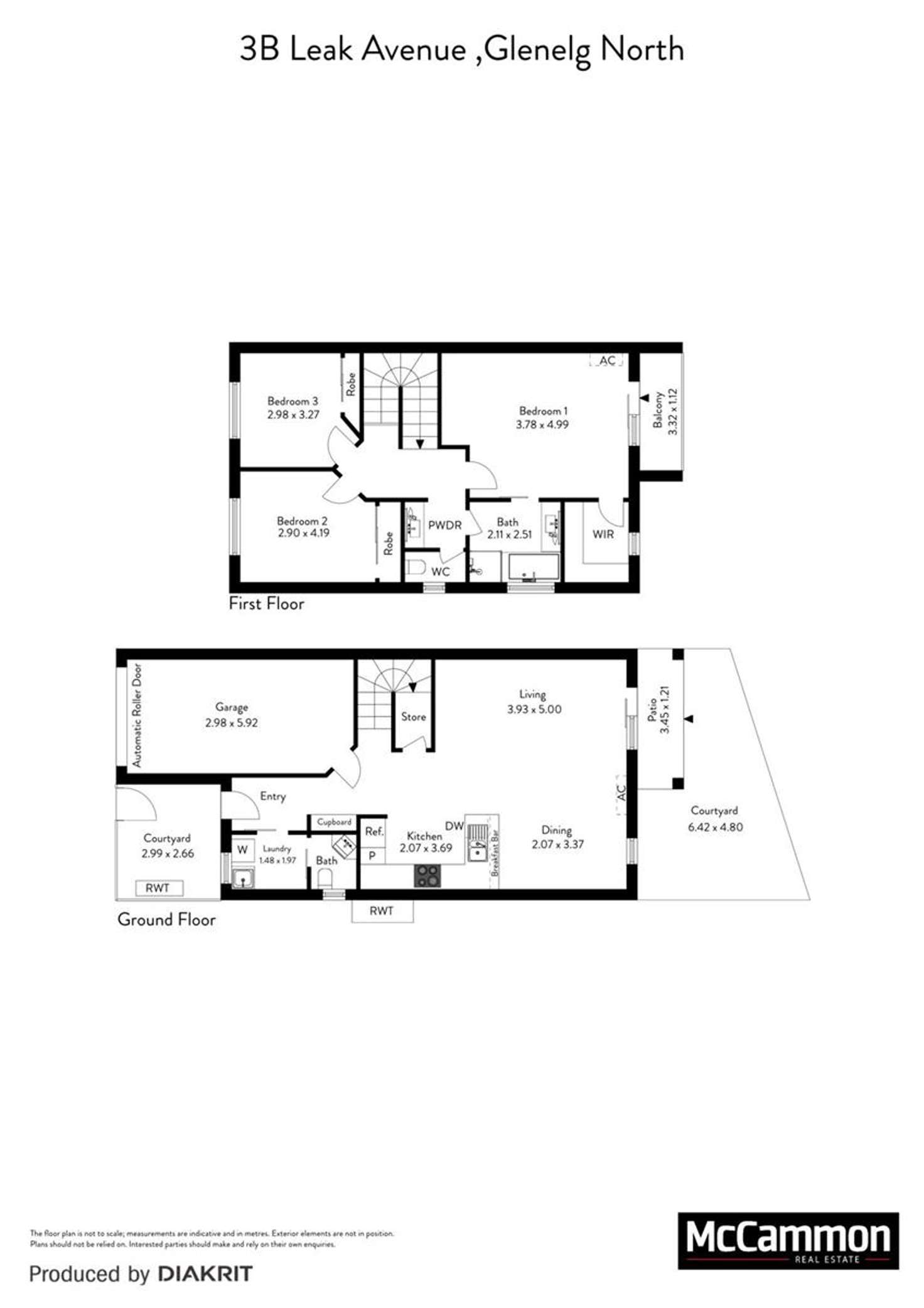 Floorplan of Homely house listing, 3B Leak Avenue, Glenelg North SA 5045