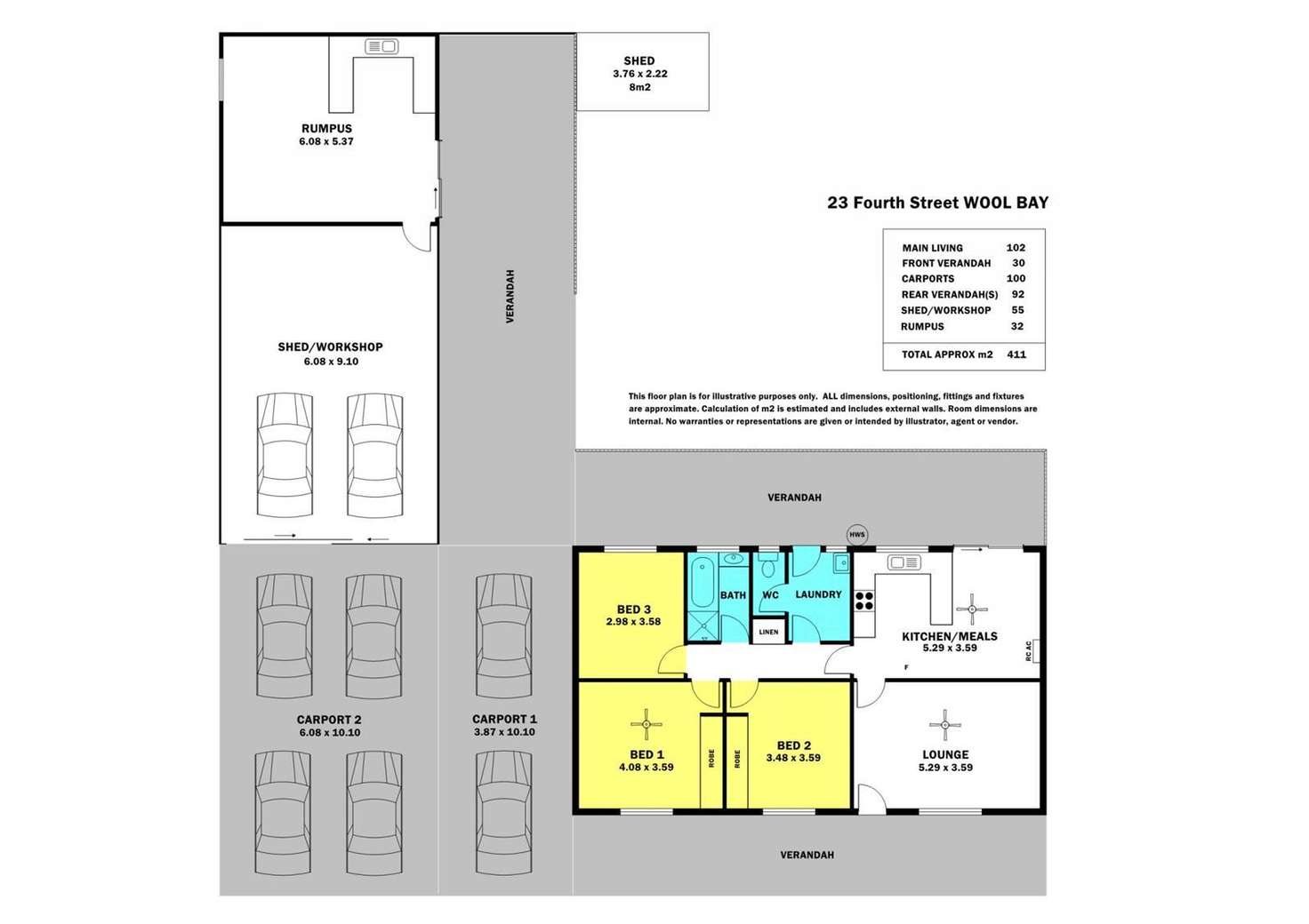 Floorplan of Homely house listing, 23 Fourth Street, Wool Bay SA 5575